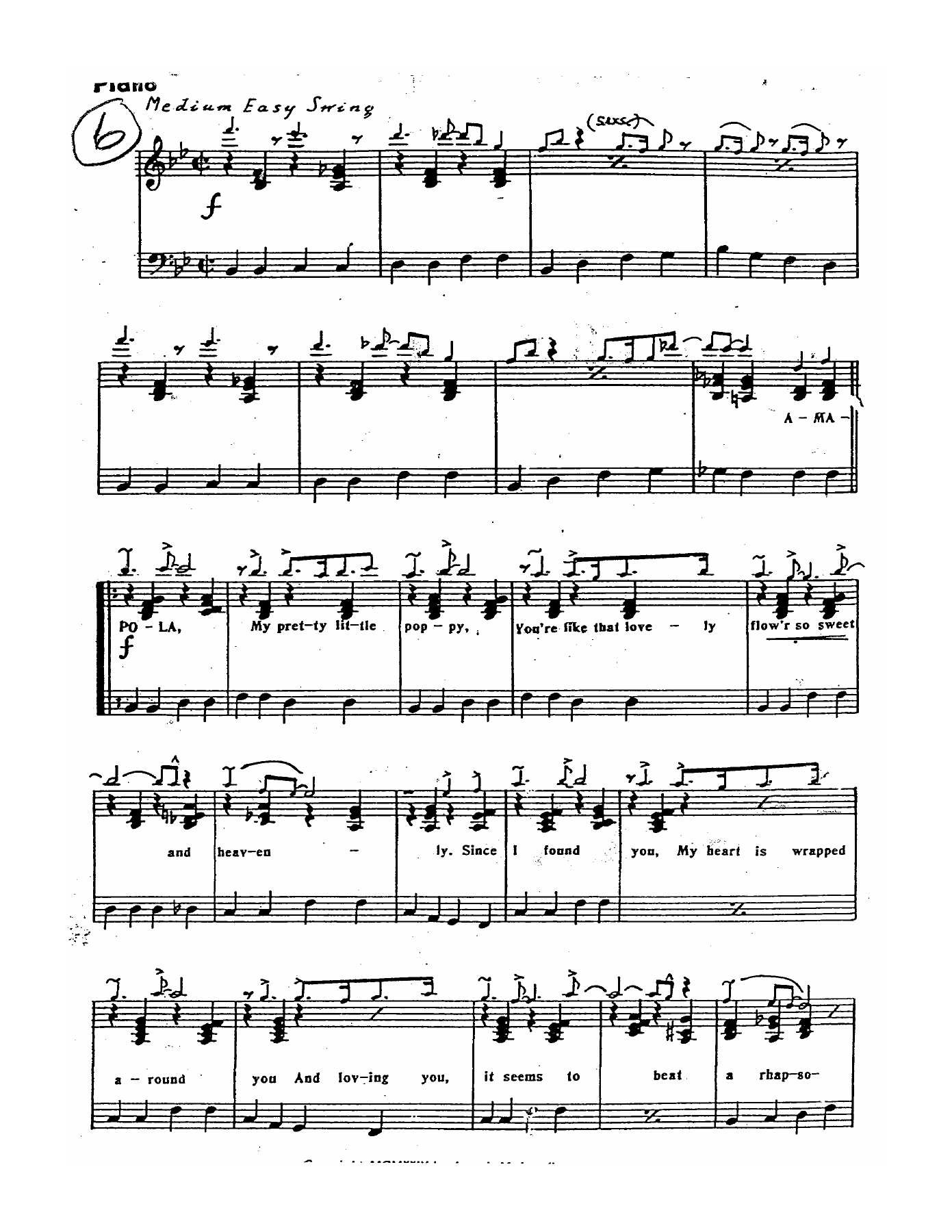 Amapola — sheet music cover (first page)