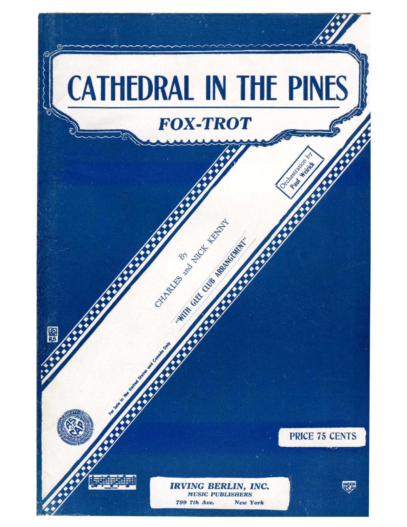 Cathedral In The Pines — sheet music cover (first page)