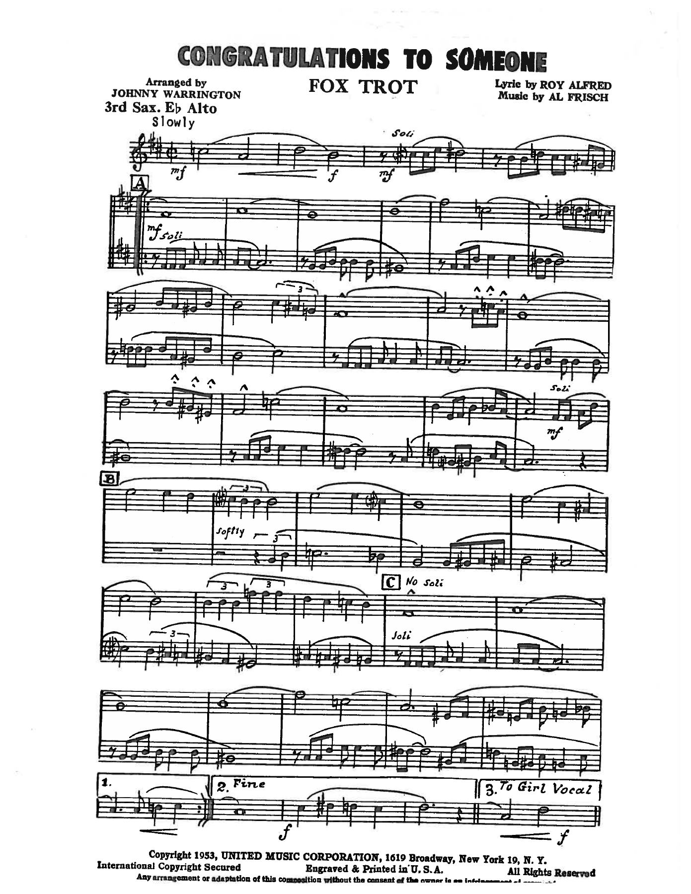 Congratulations To Someone — page 2