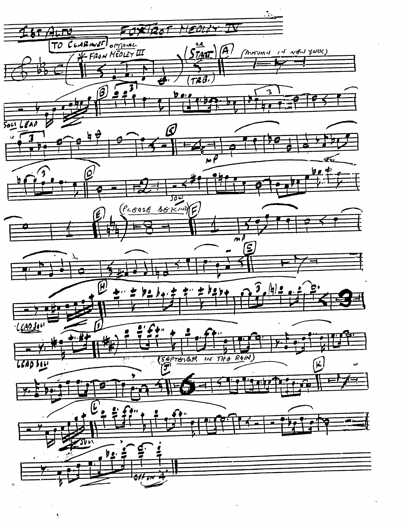 Foxtrot Medley IV — sheet music preview