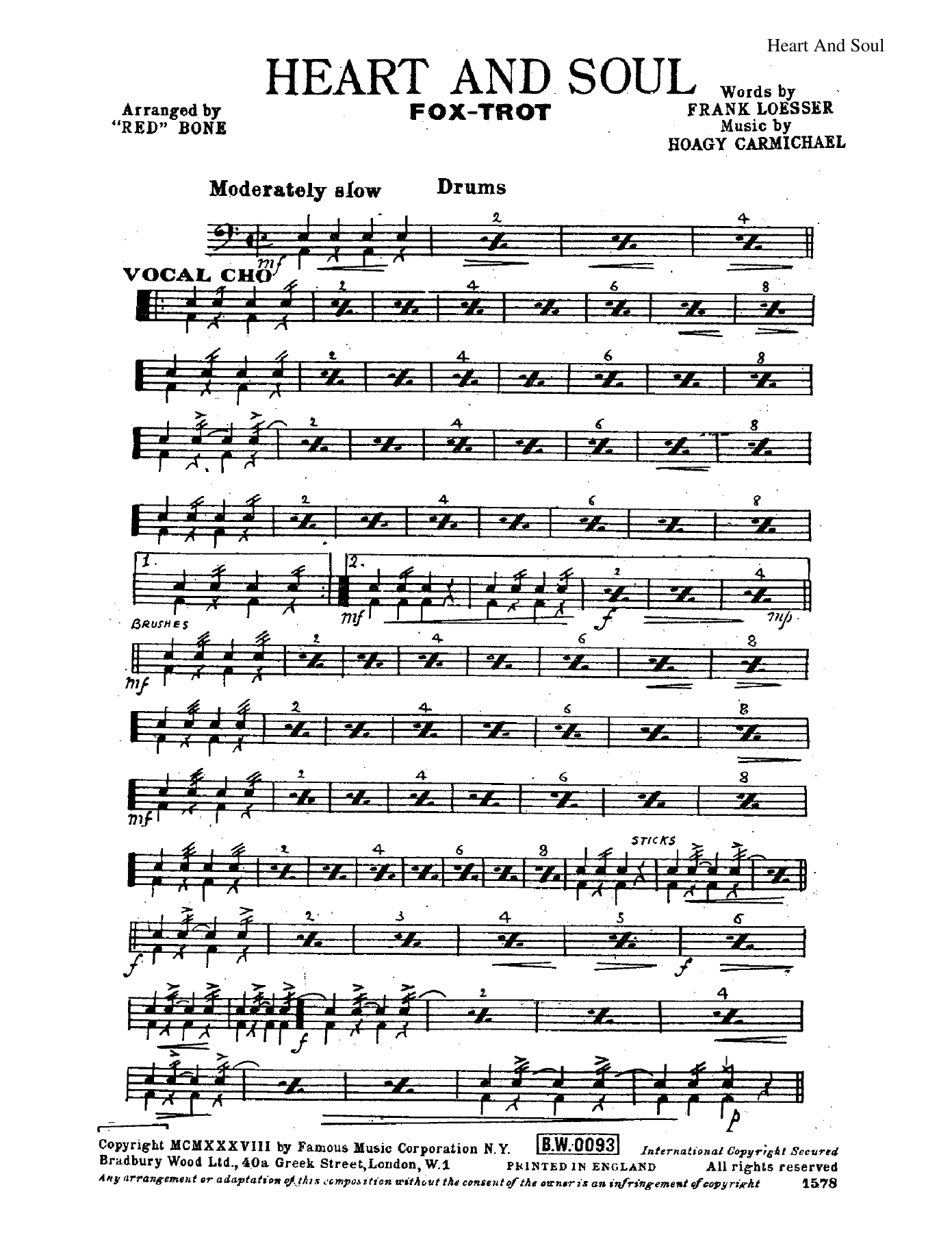 Heart And Soul — sheet music preview