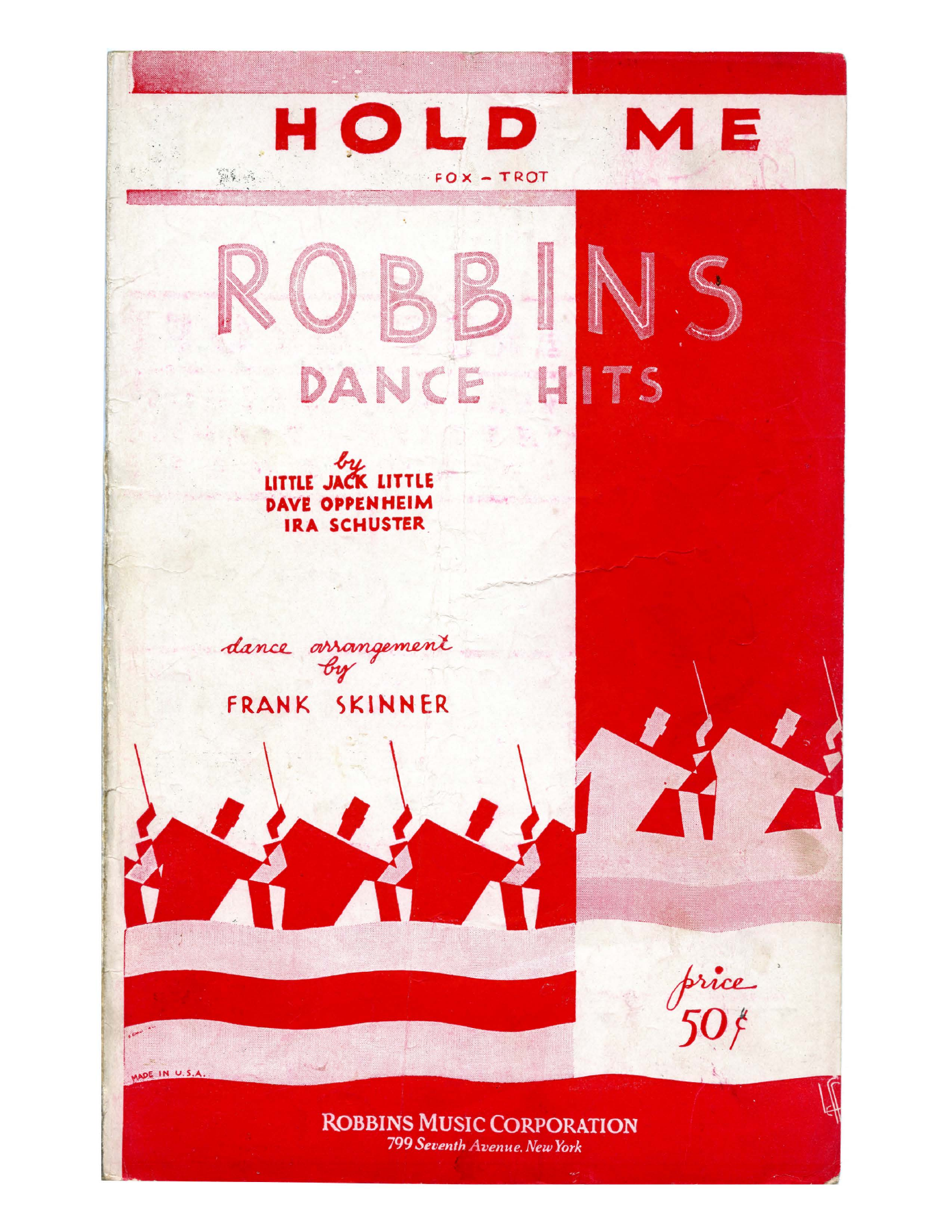 Hold Me — sheet music cover (first page)