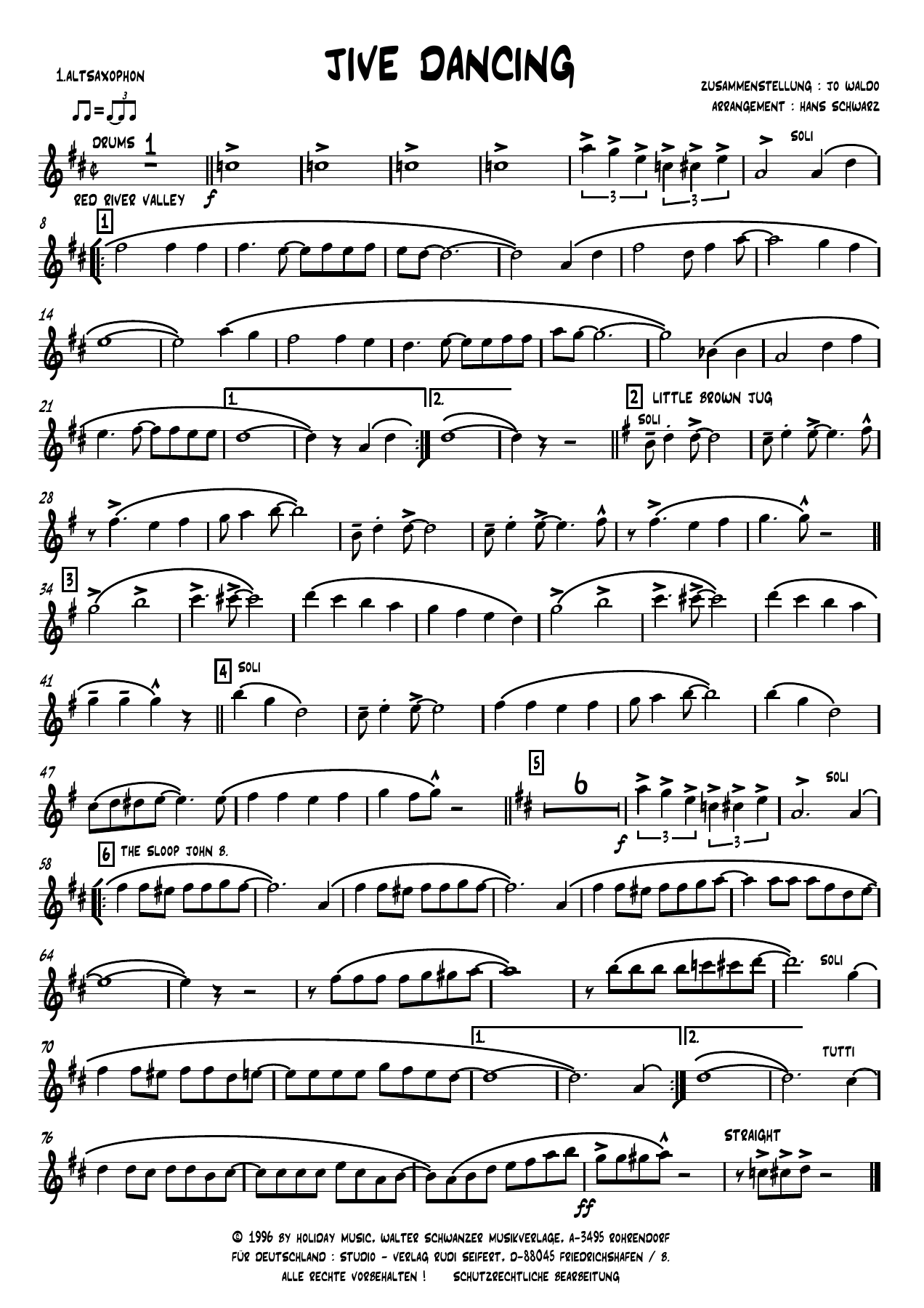 Jive Dancing — sheet music preview