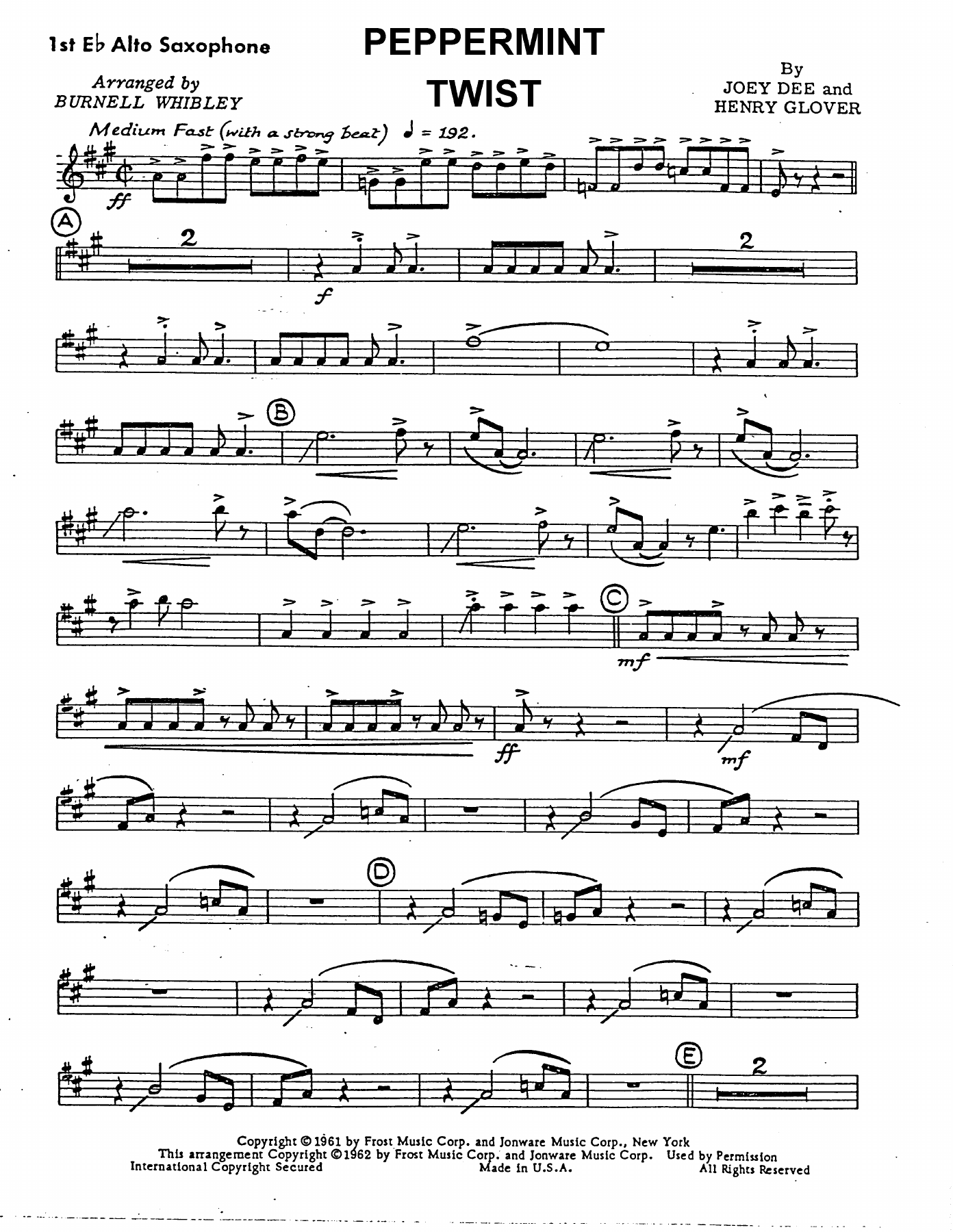 Peppermint Twist — sheet music preview