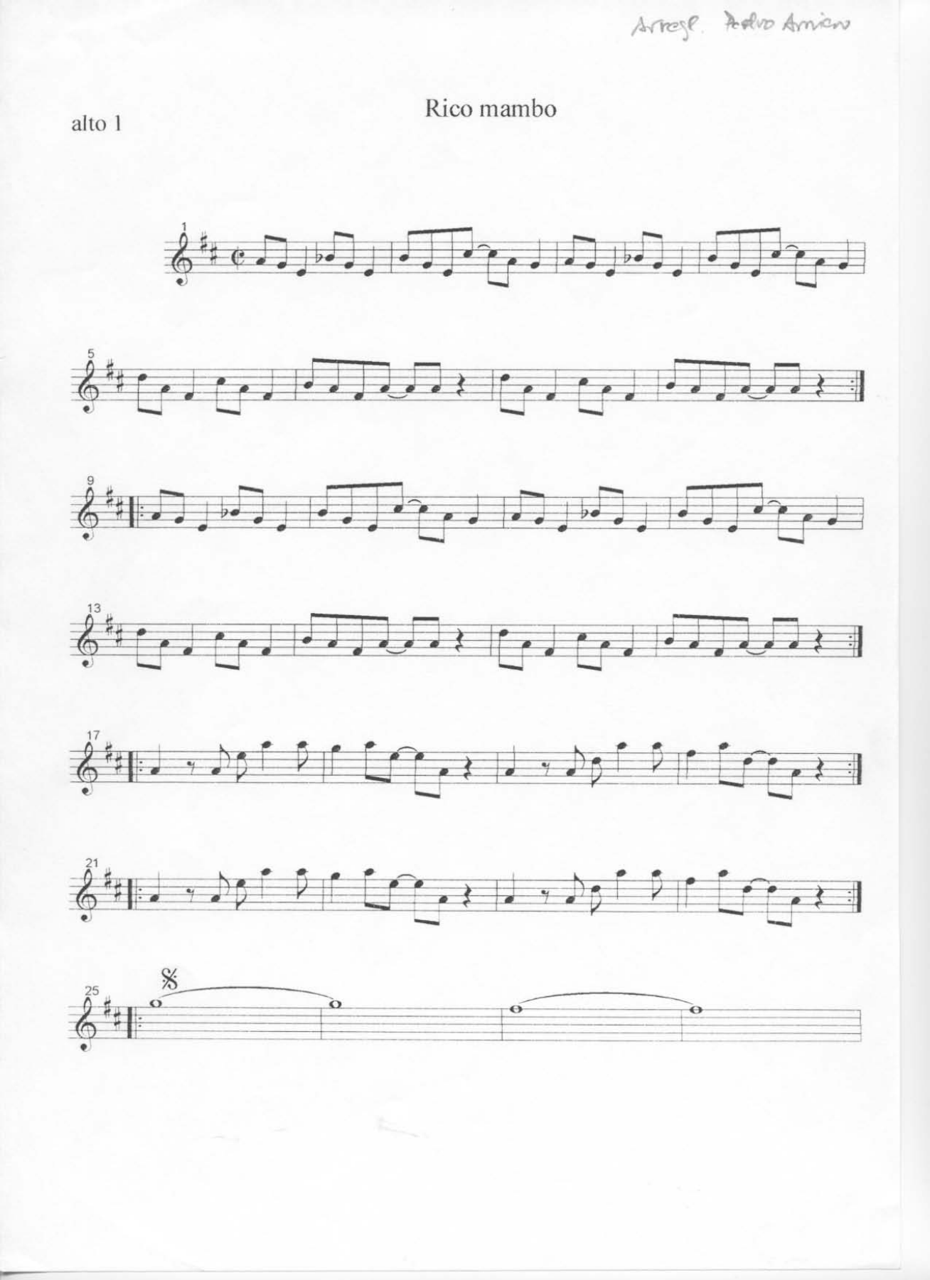 Rico Mambo — sheet music preview