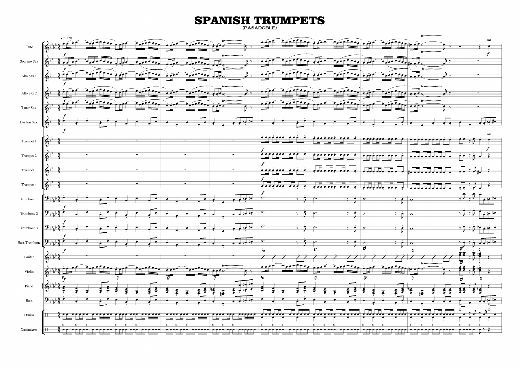 Spanish Trumpets — sheet music preview