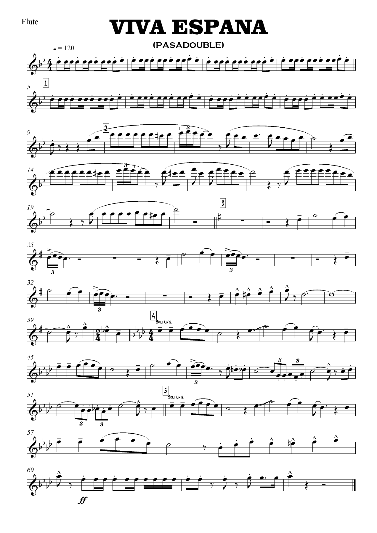 Viva Espana — sheet music cover (first page)