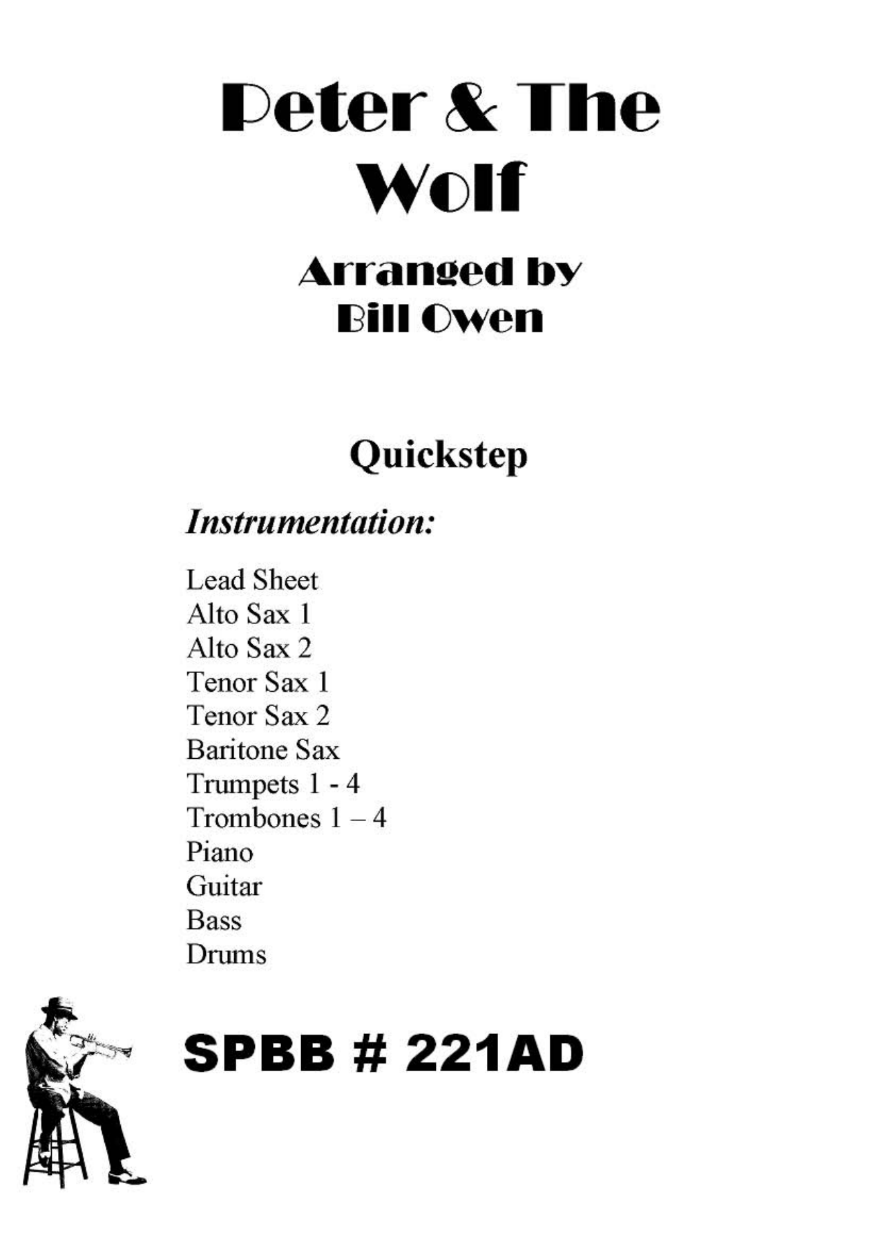 Peter And The Wolf — sheet music cover (first page)