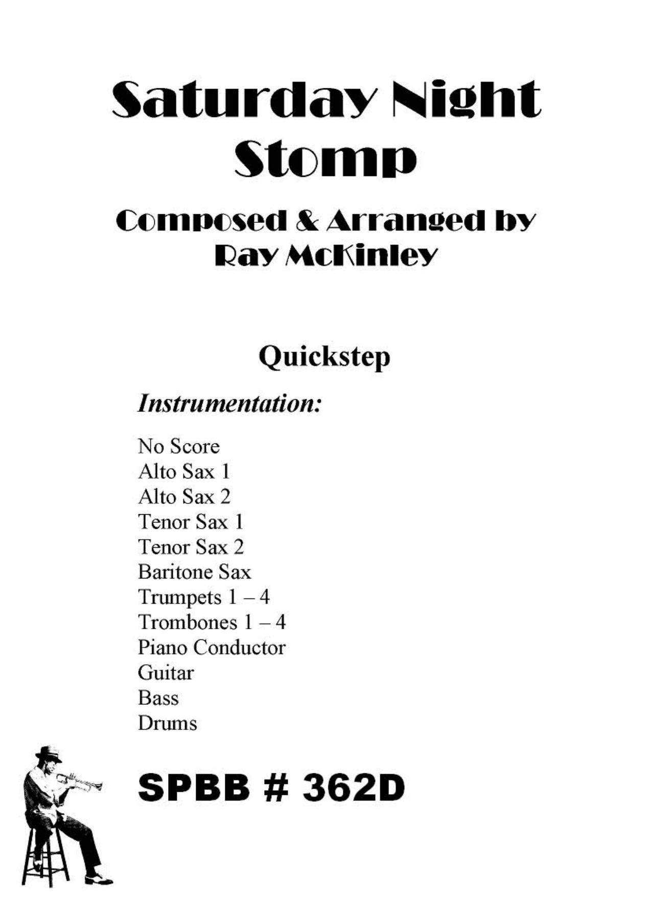 Saturday Night Stomp — sheet music cover (first page)