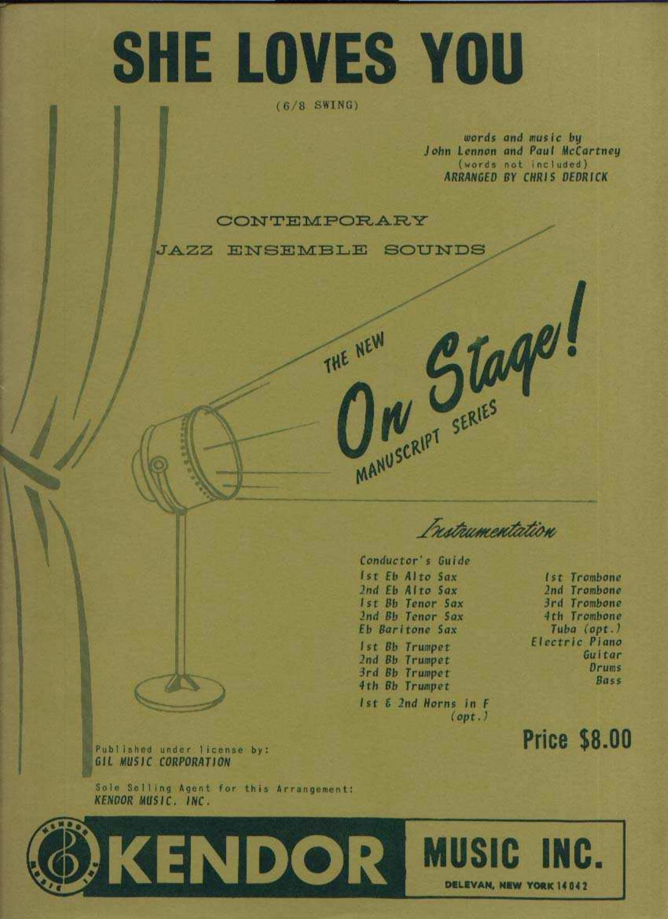 She Loves You — sheet music cover (first page)