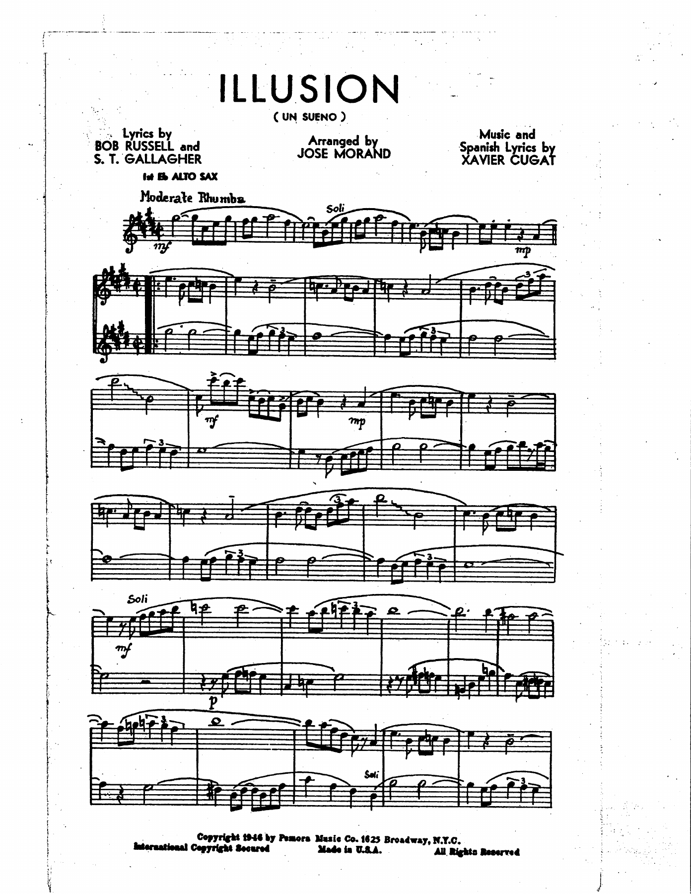 Illusion — sheet music preview