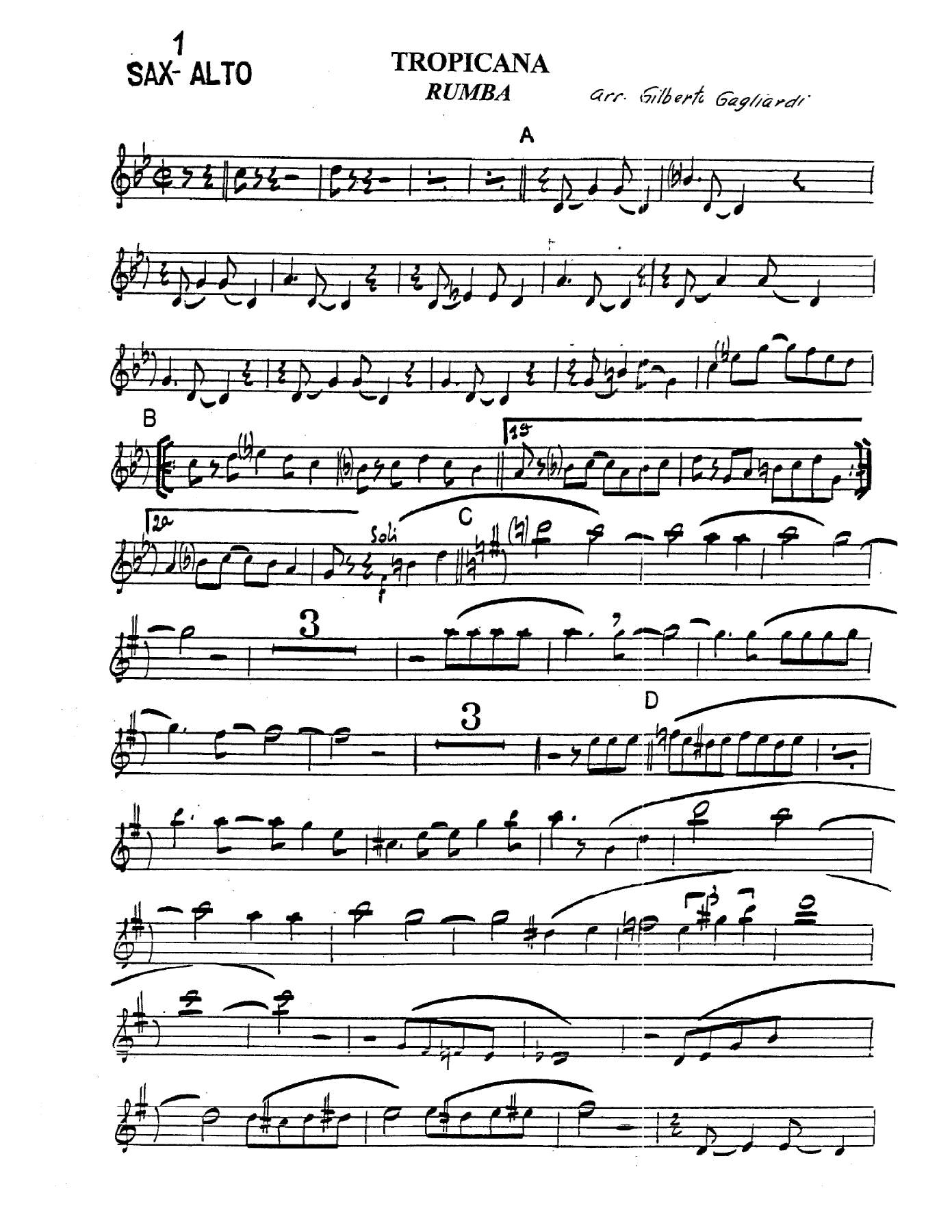 Tropicana — sheet music preview