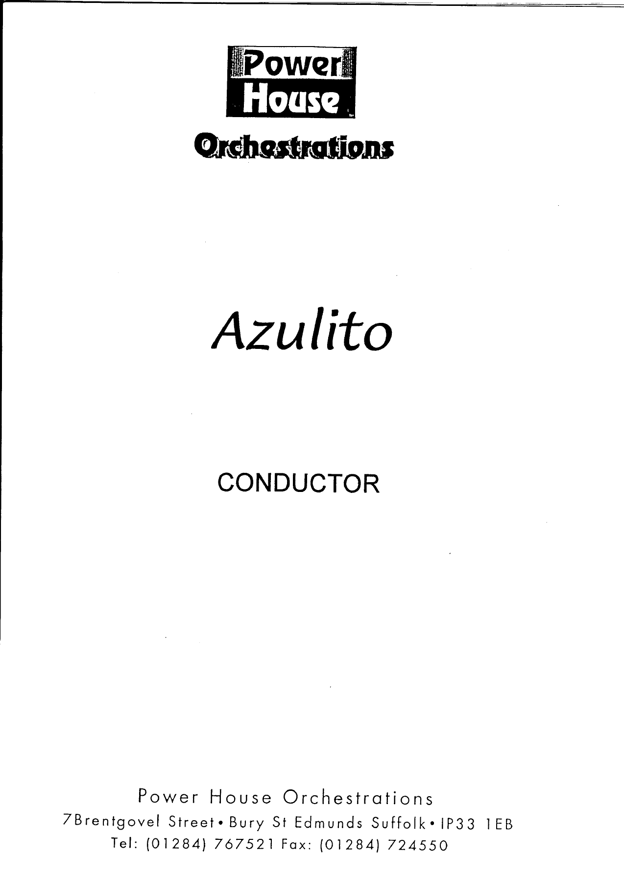 Azulito — sheet music preview