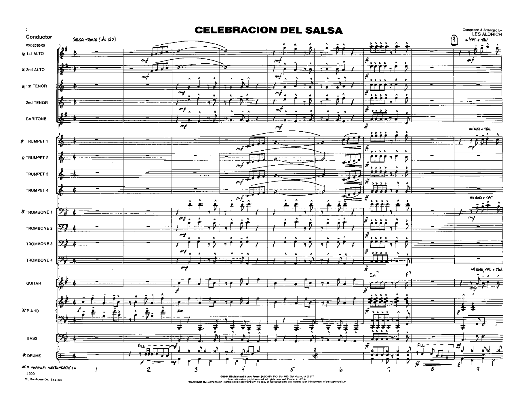 Celebracion Del Salsa — sheet music preview