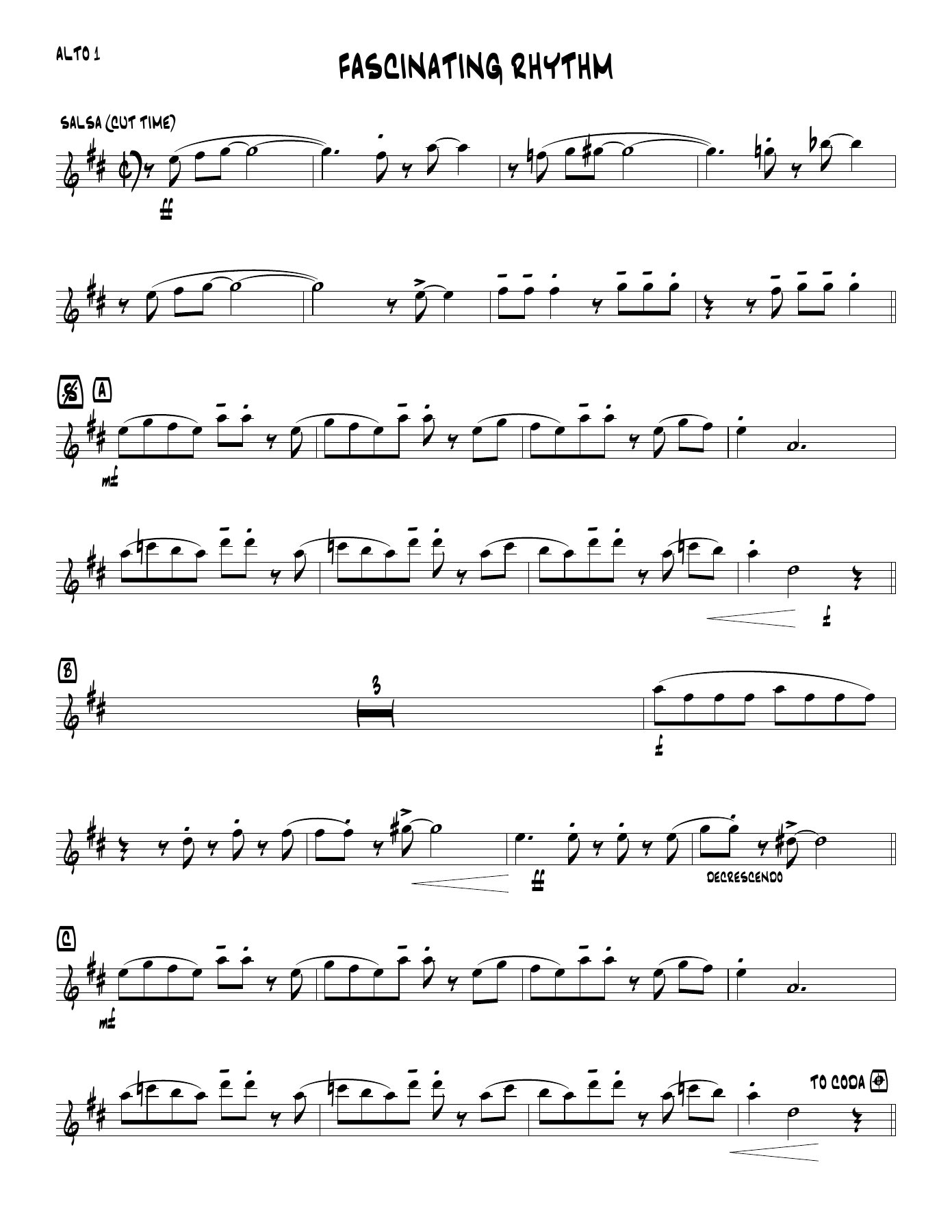 Fascinating Rhythm — sheet music preview