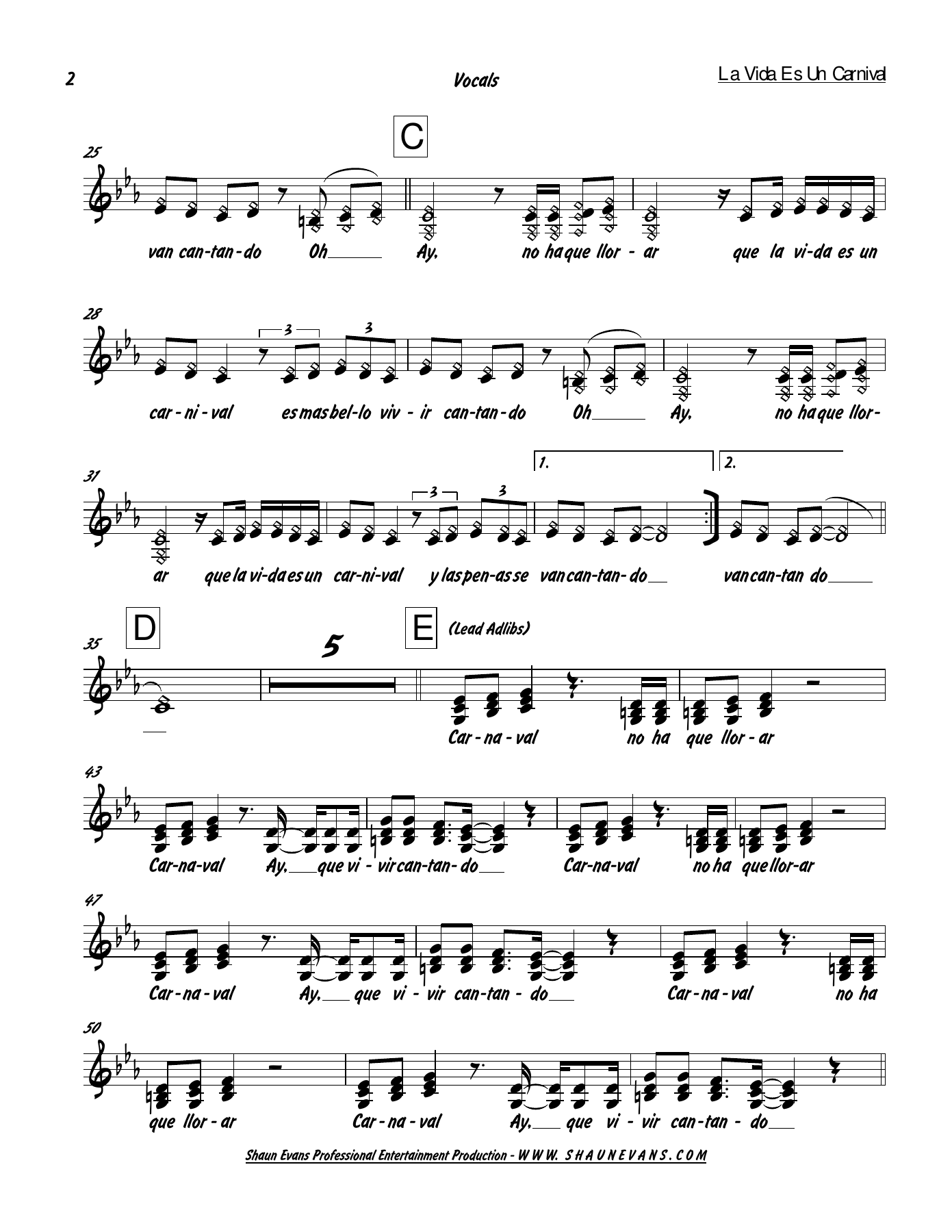 La Vida Es Un Carnival — page 2