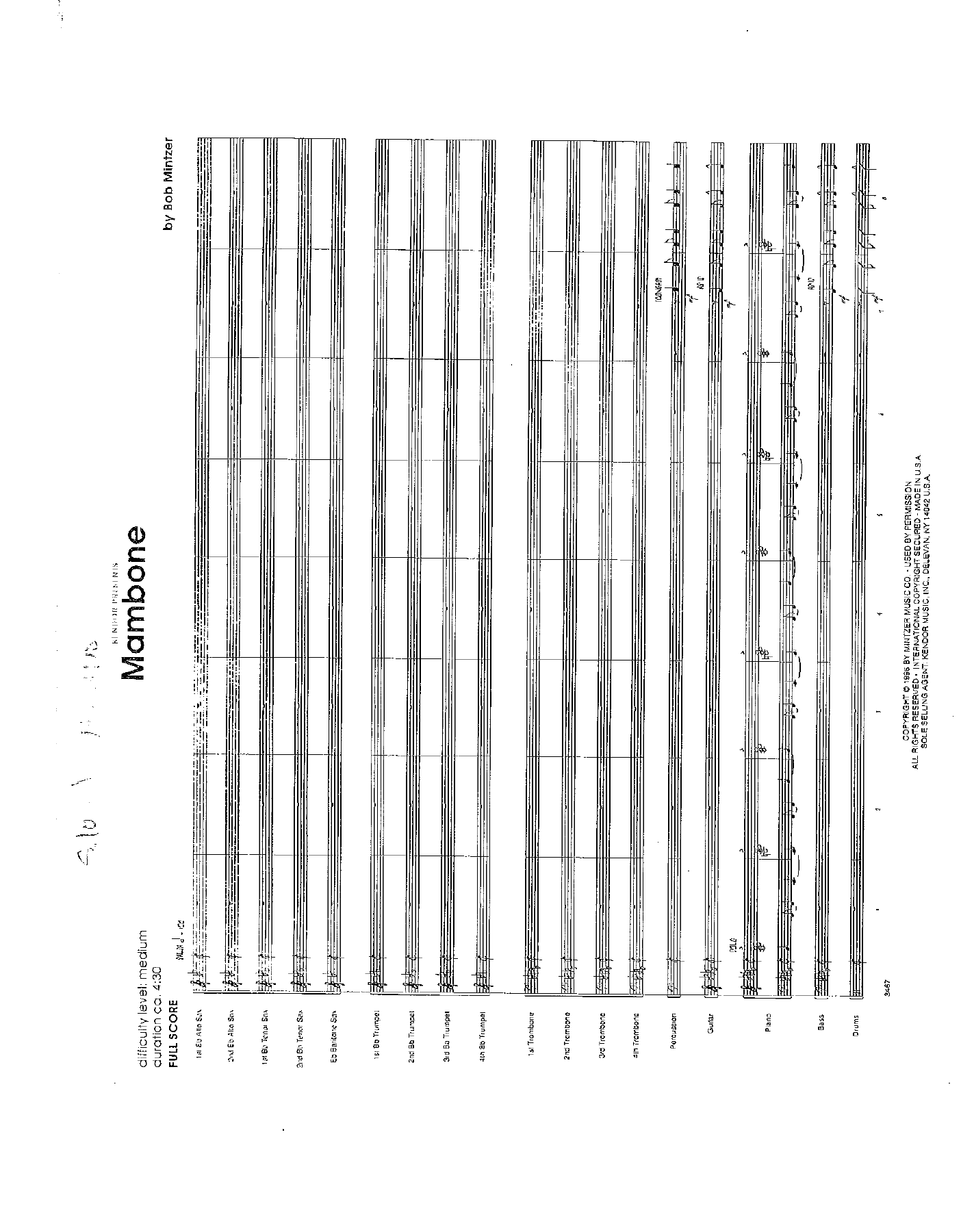 Mambone — sheet music cover (first page)