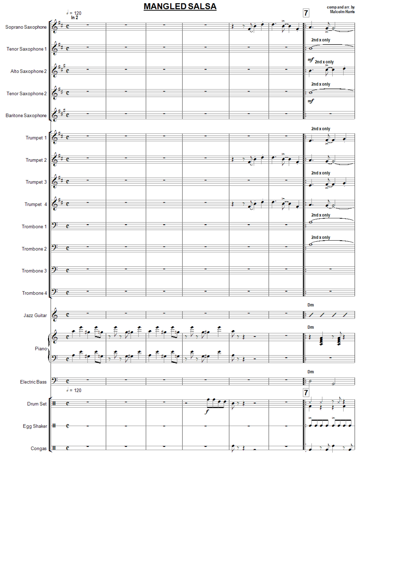 Manglled Salsa — sheet music cover (first page)
