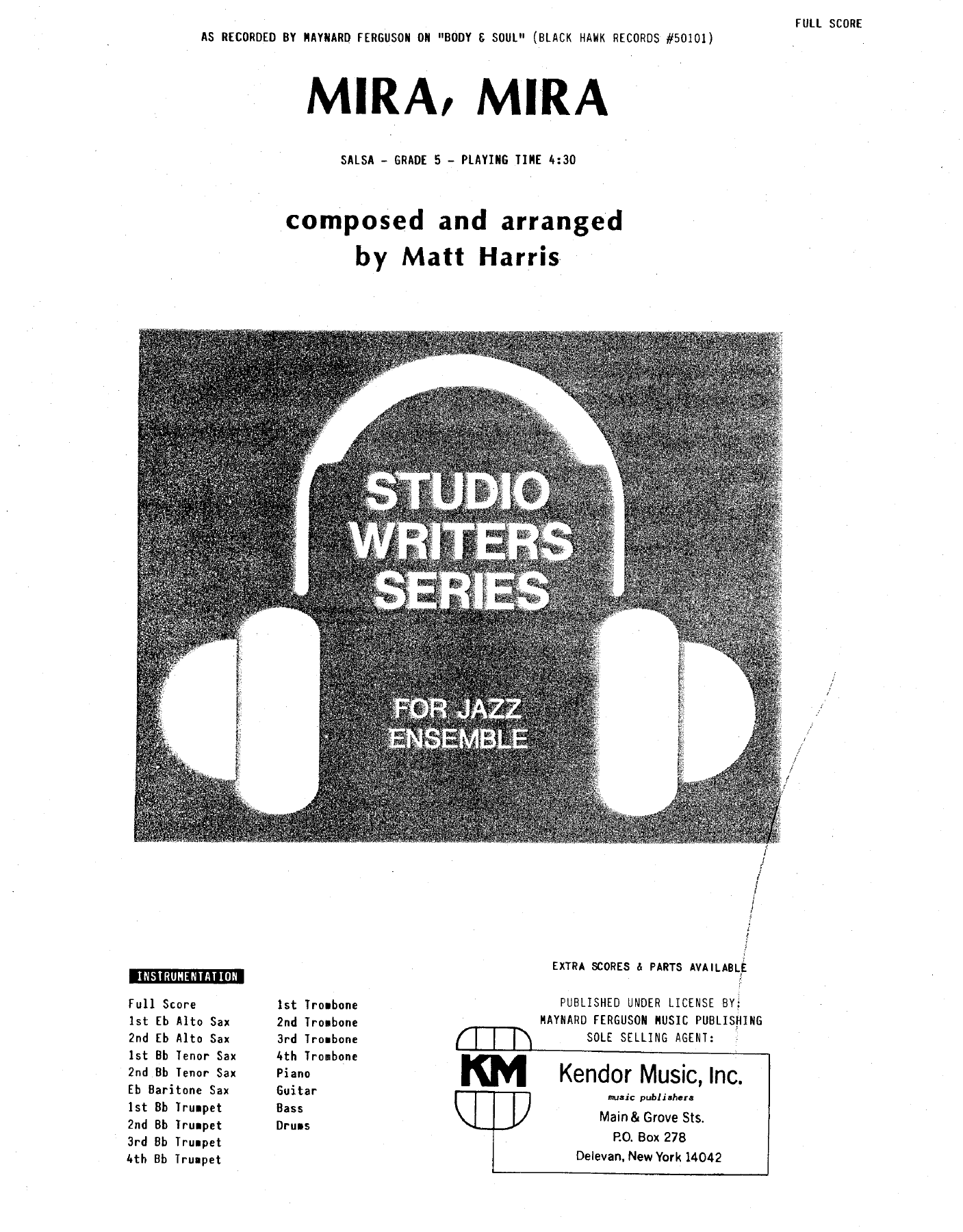 Mira Mira — sheet music cover (first page)