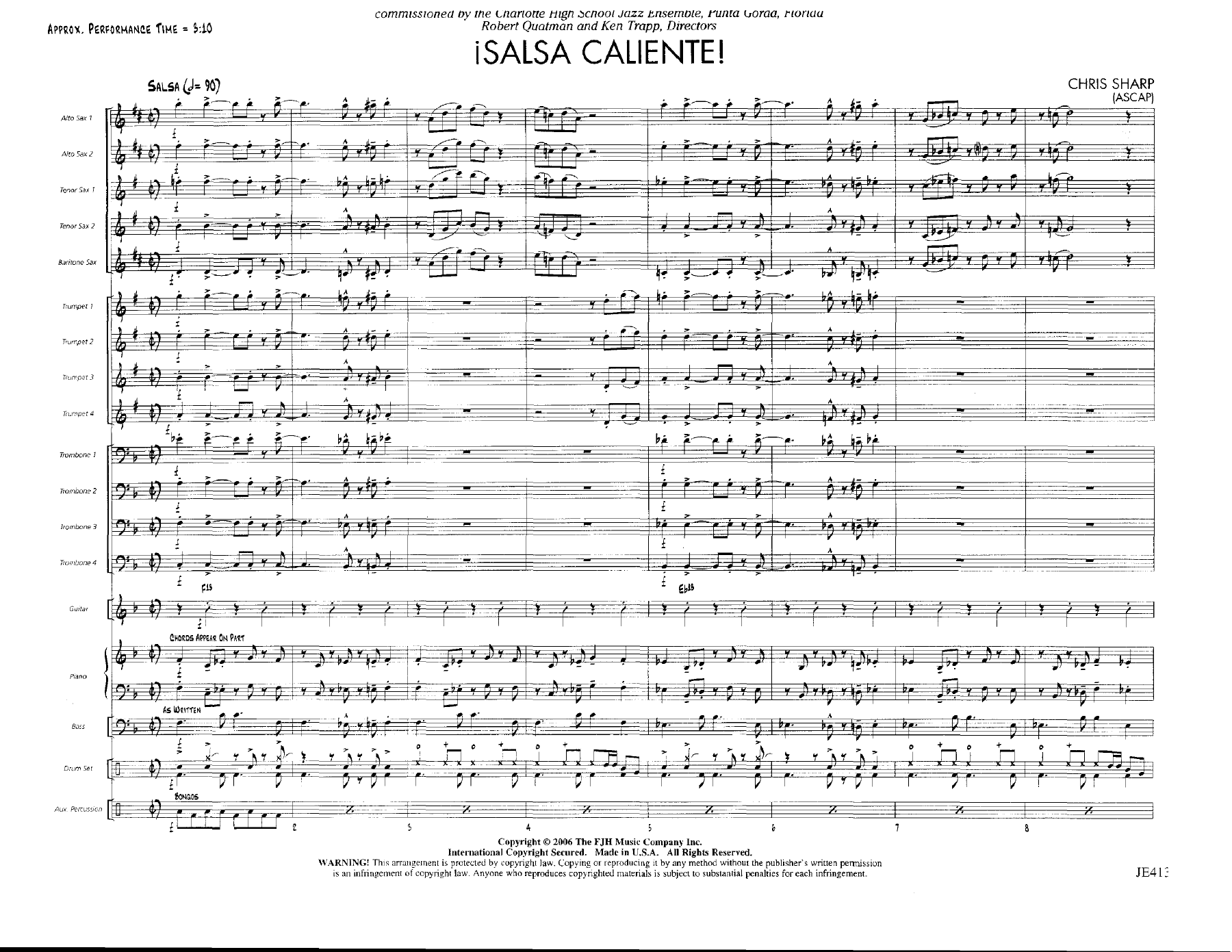Salsa Caliente! — sheet music preview