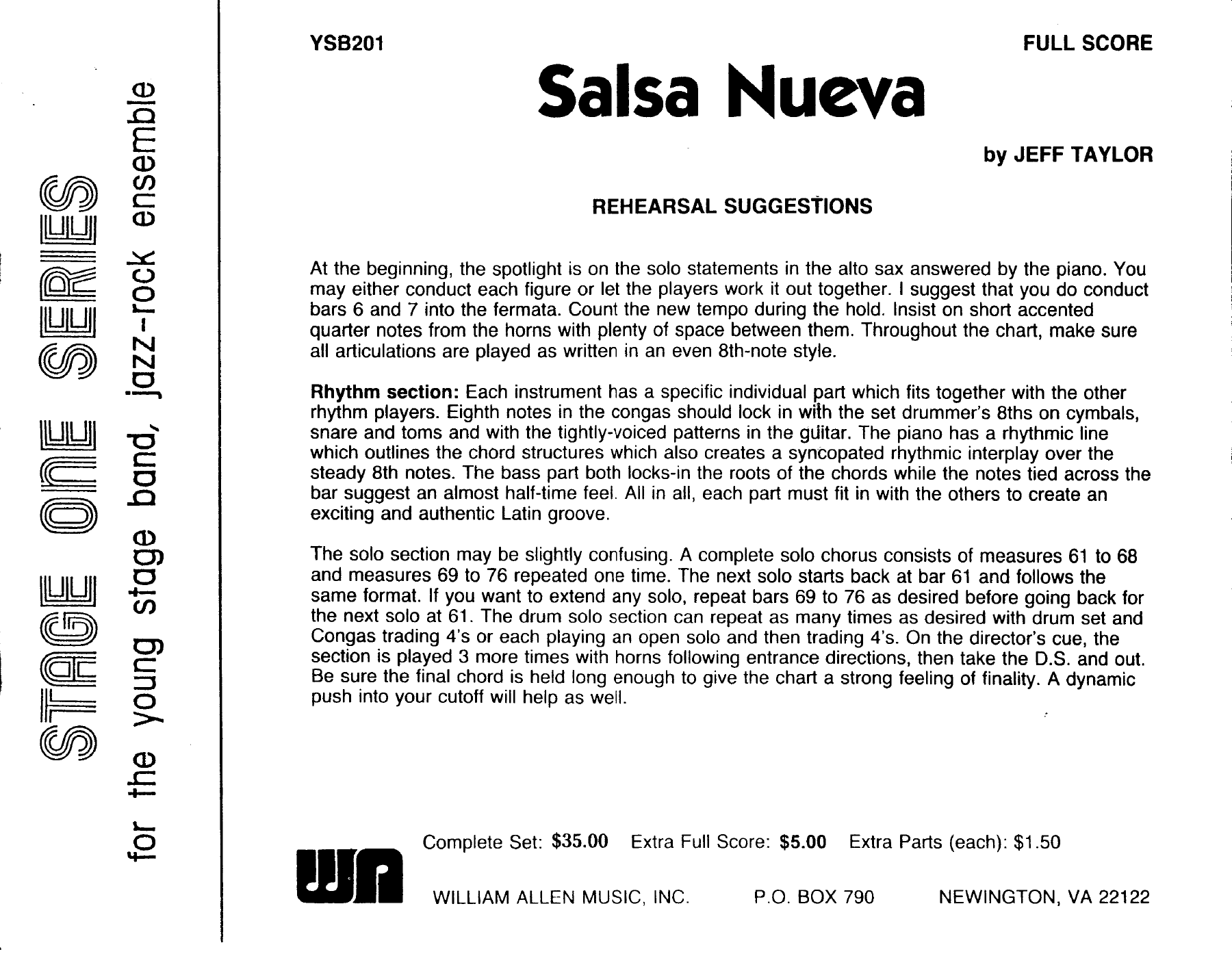 Salsa Nueva — sheet music preview