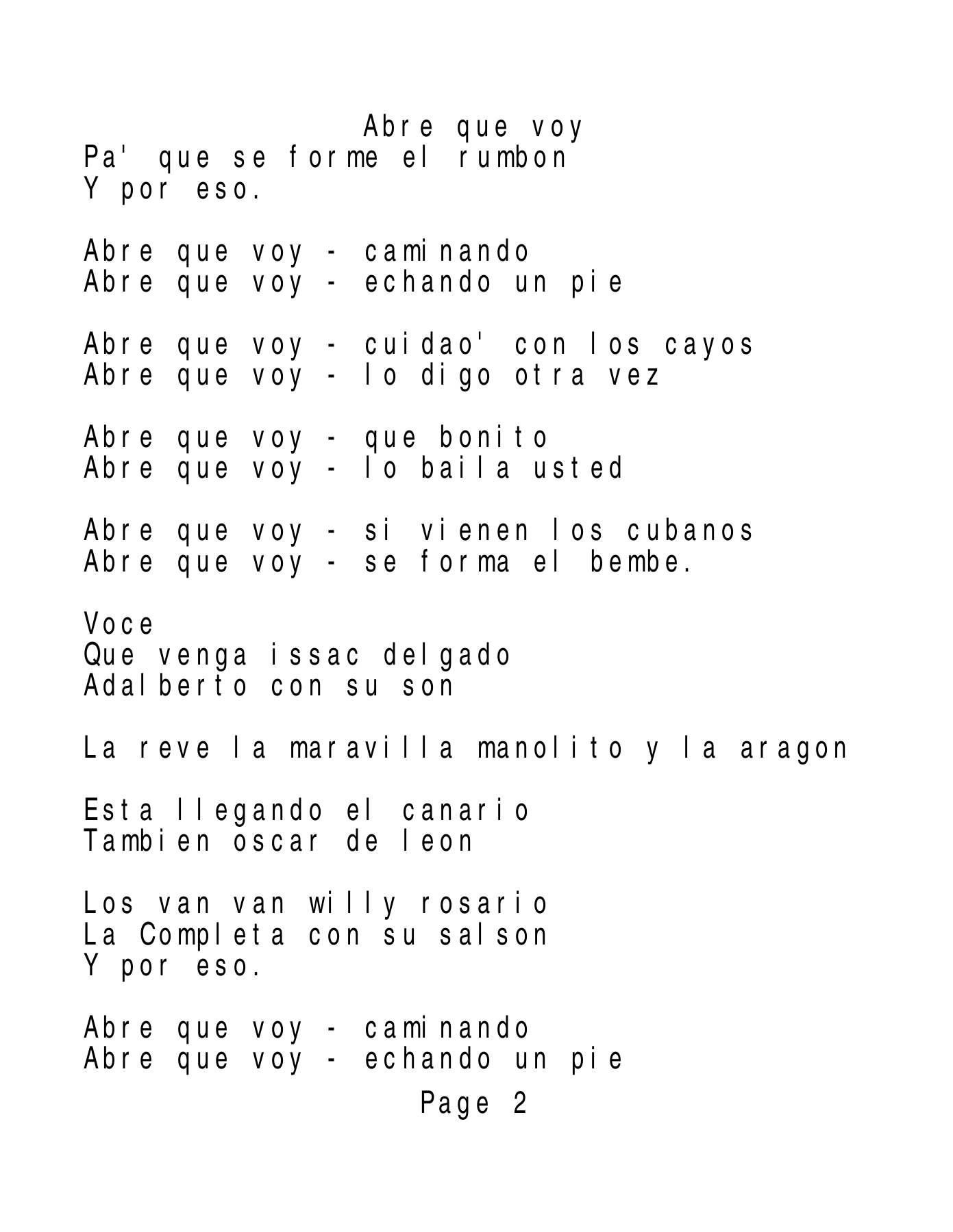 Abre Que Voy — page 2