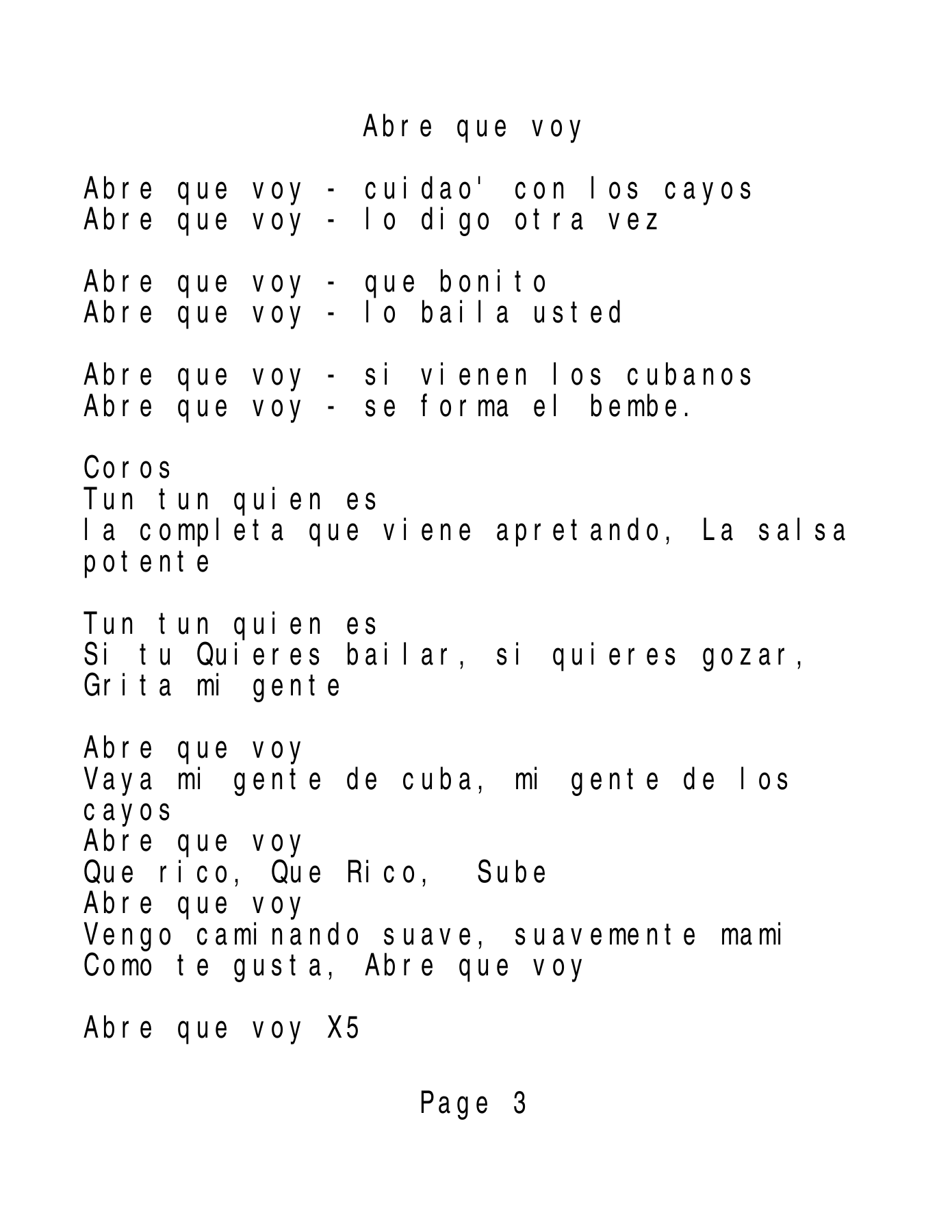 Abre Que Voy — page 3