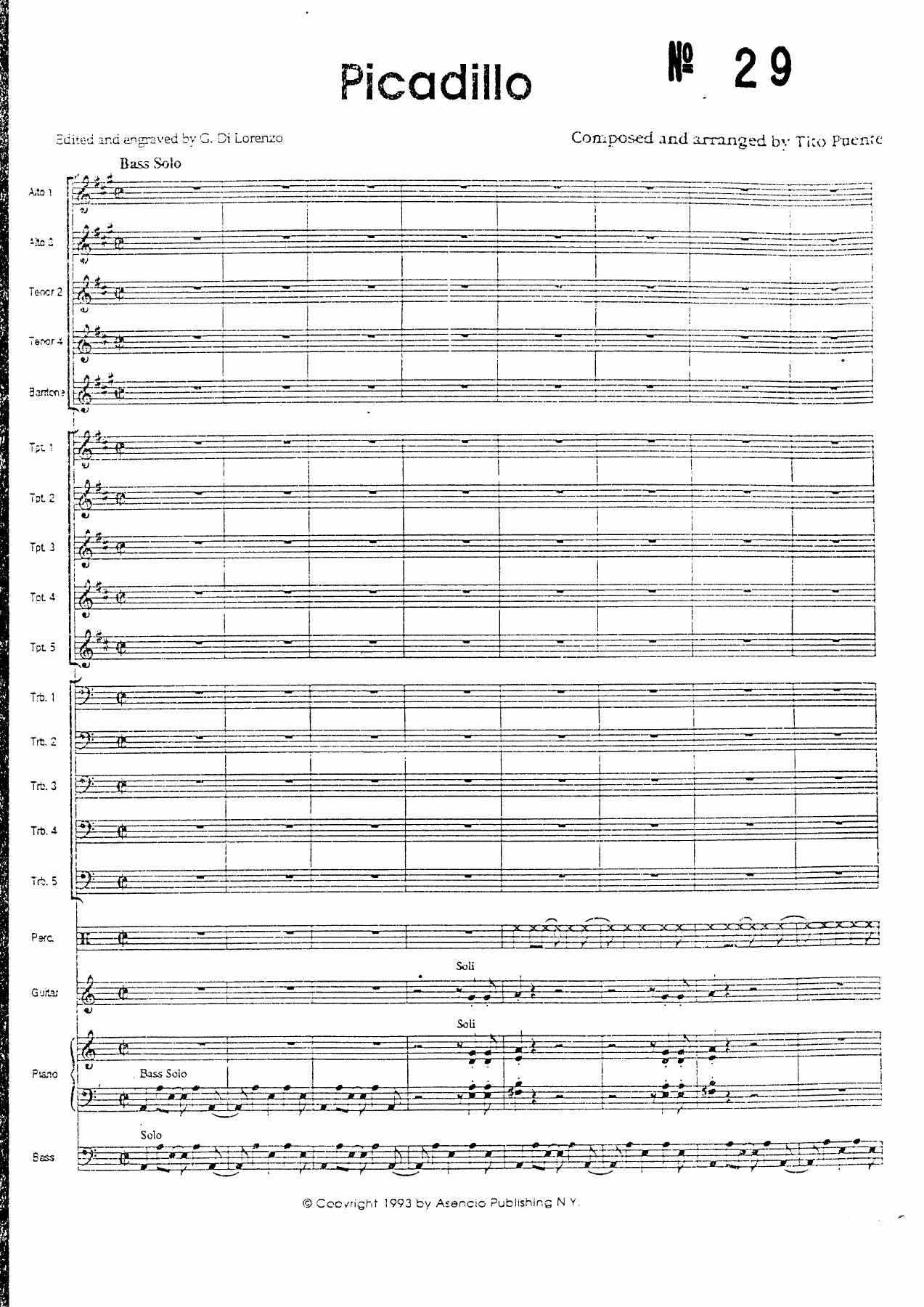 Picadillo — sheet music cover (first page)