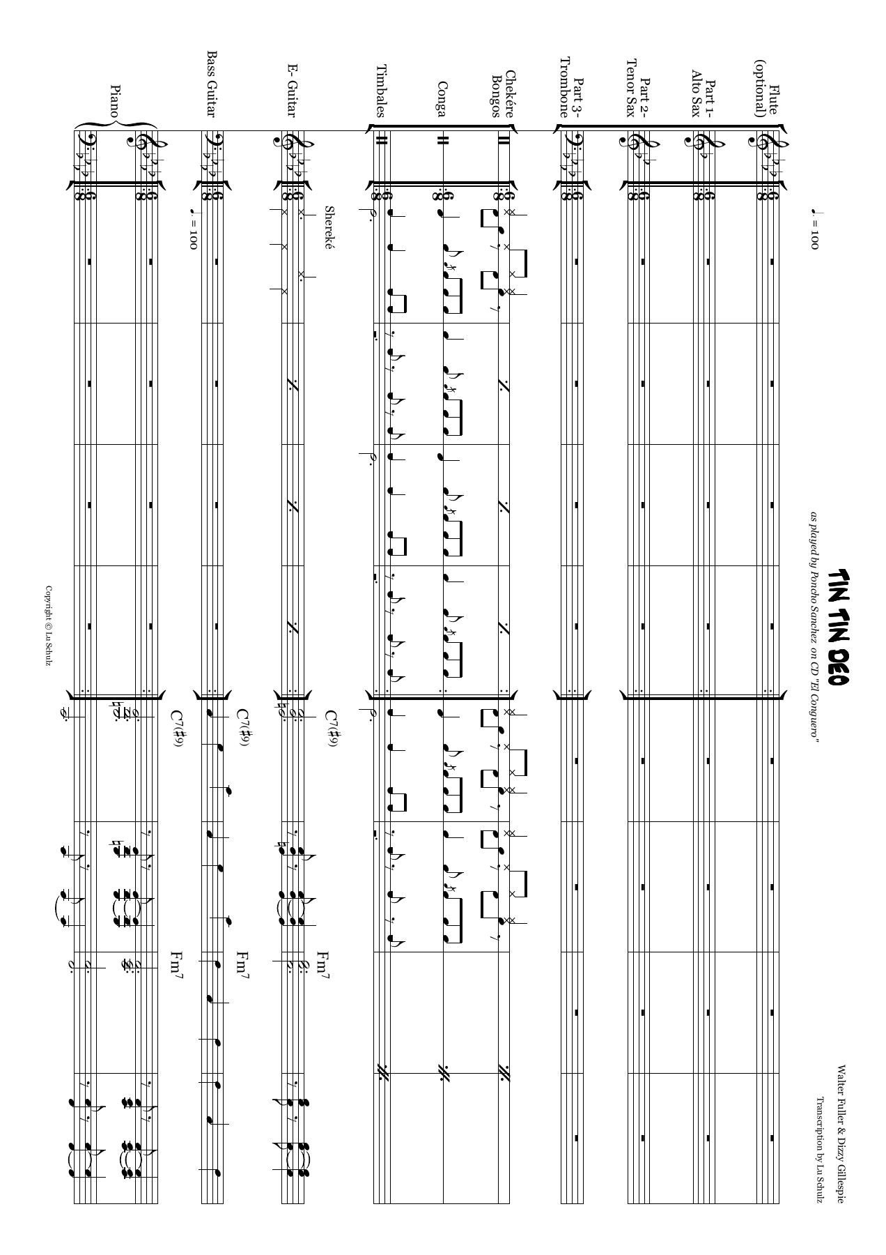 Poncho Sanchez 15 Arr. — sheet music cover (first page)