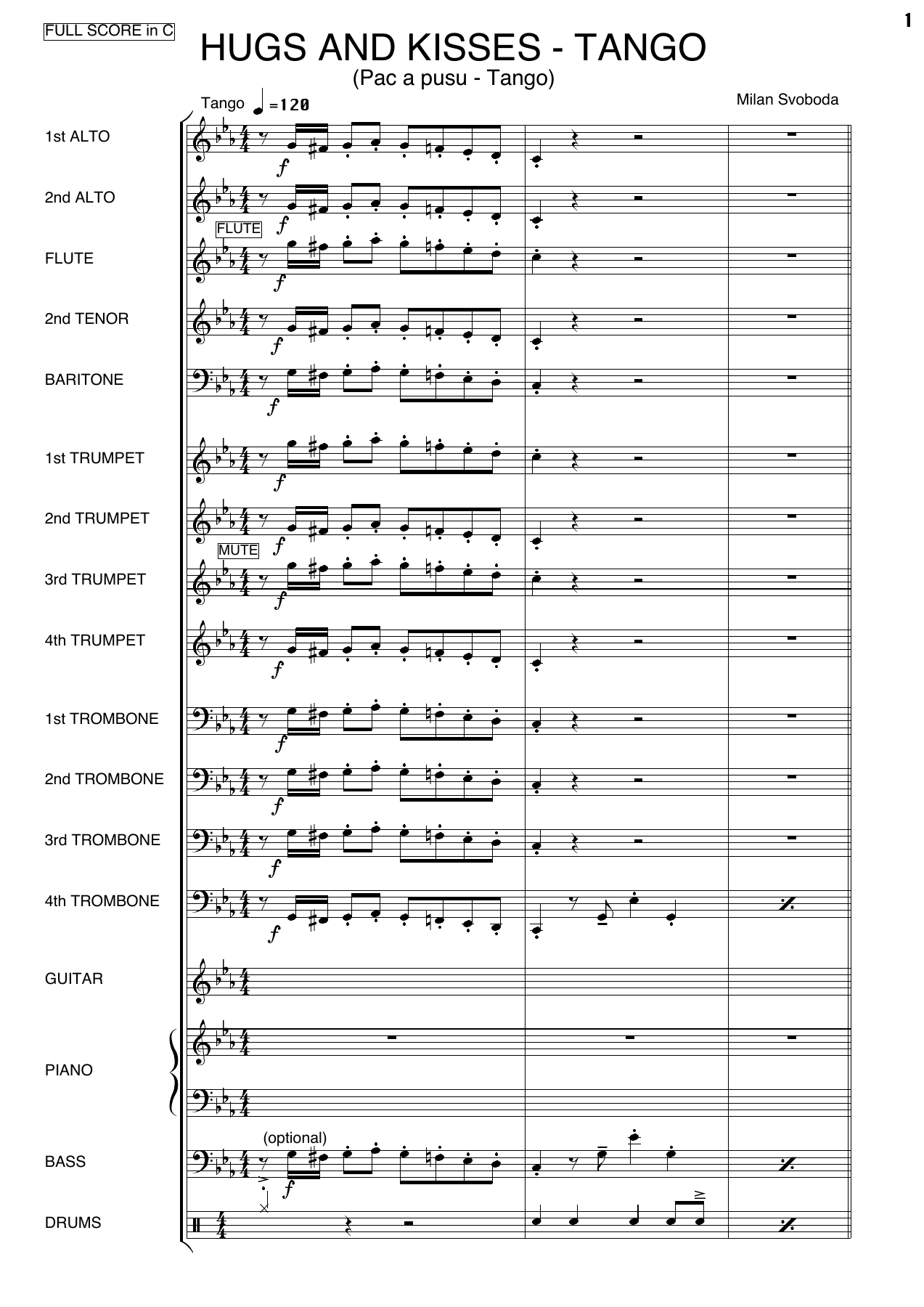 Tango — sheet music preview