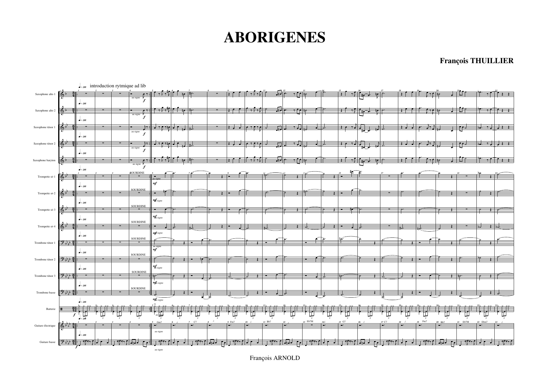 Aborigenes — sheet music preview
