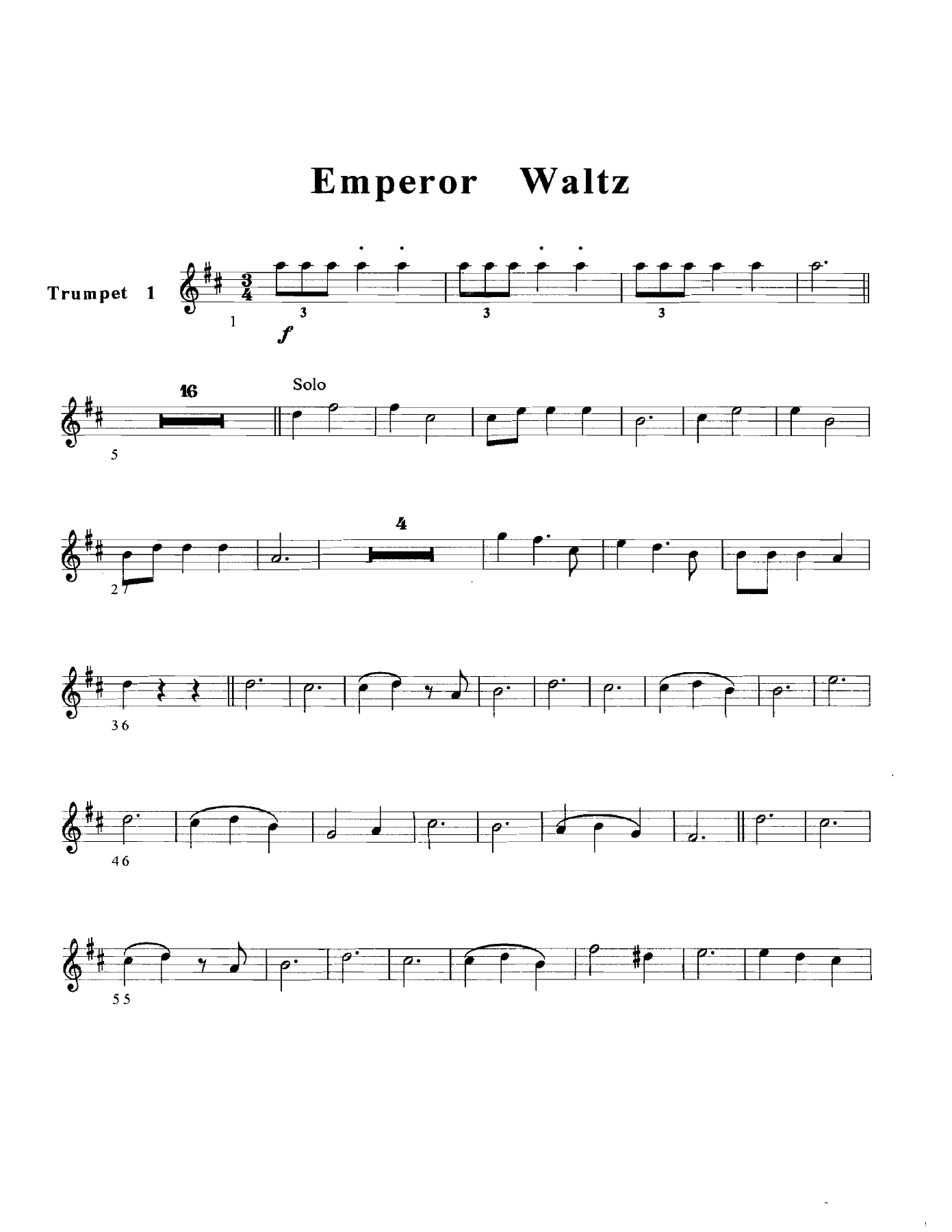 Emperor Waltz — sheet music preview