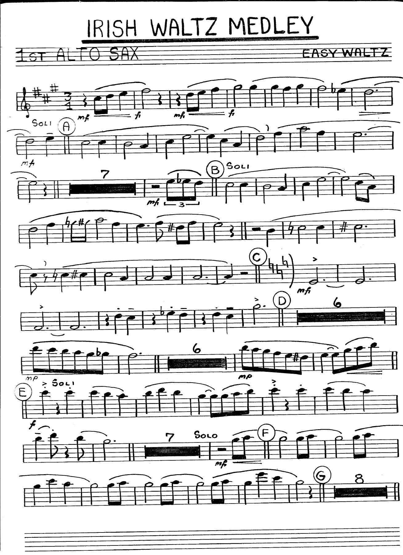 Irish Waltz Medley — sheet music preview