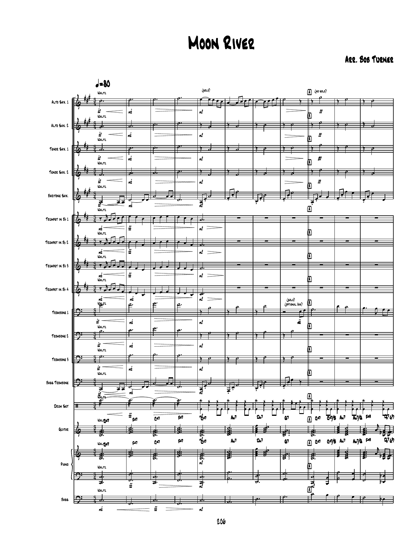 Moon River — sheet music cover (first page)