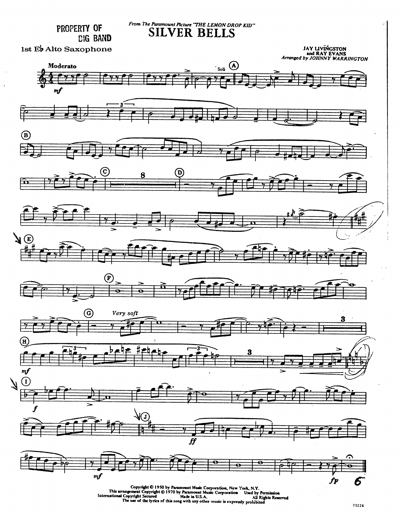 Silver Bells — sheet music cover (first page)