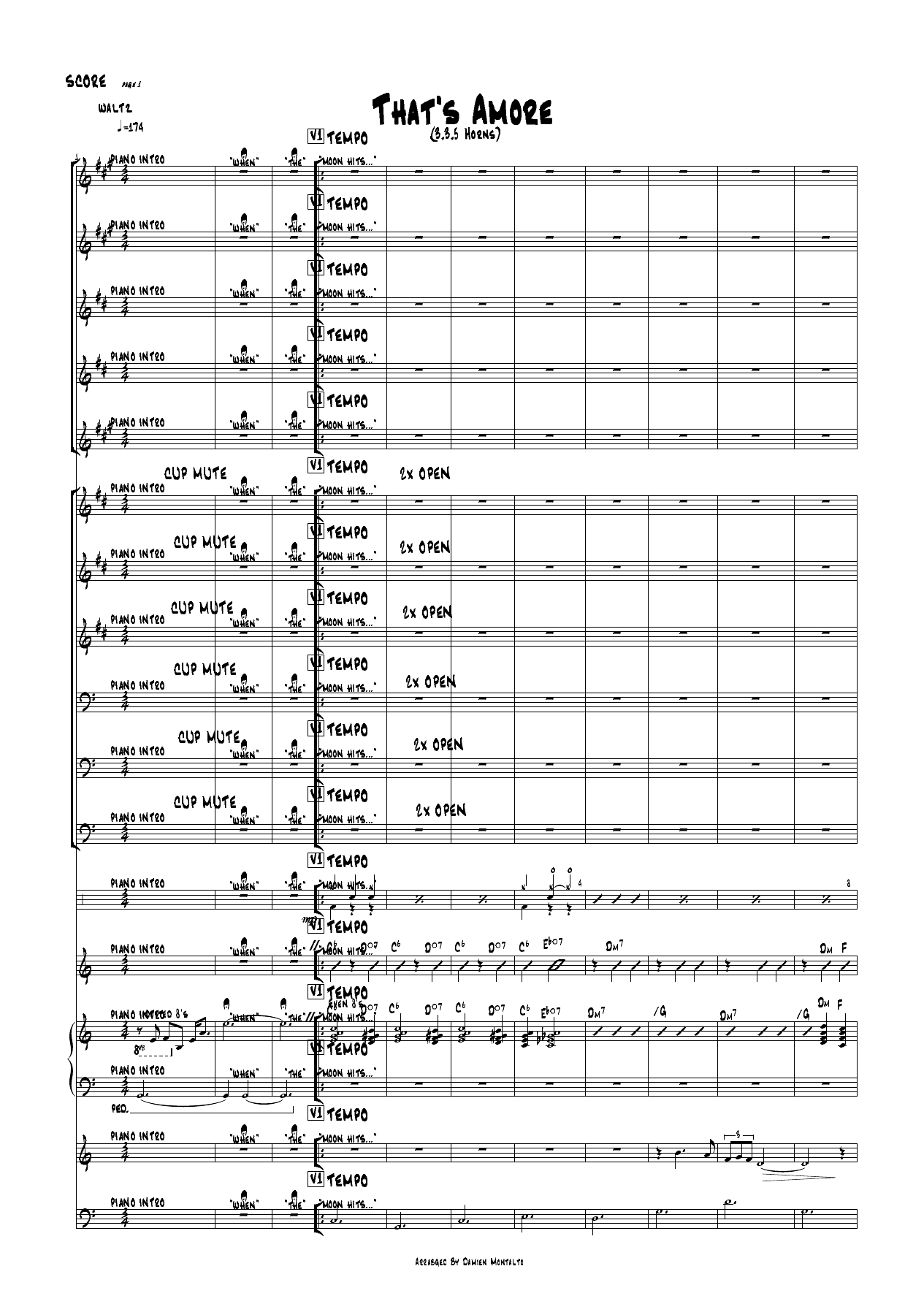 That'S Amore — sheet music cover (first page)