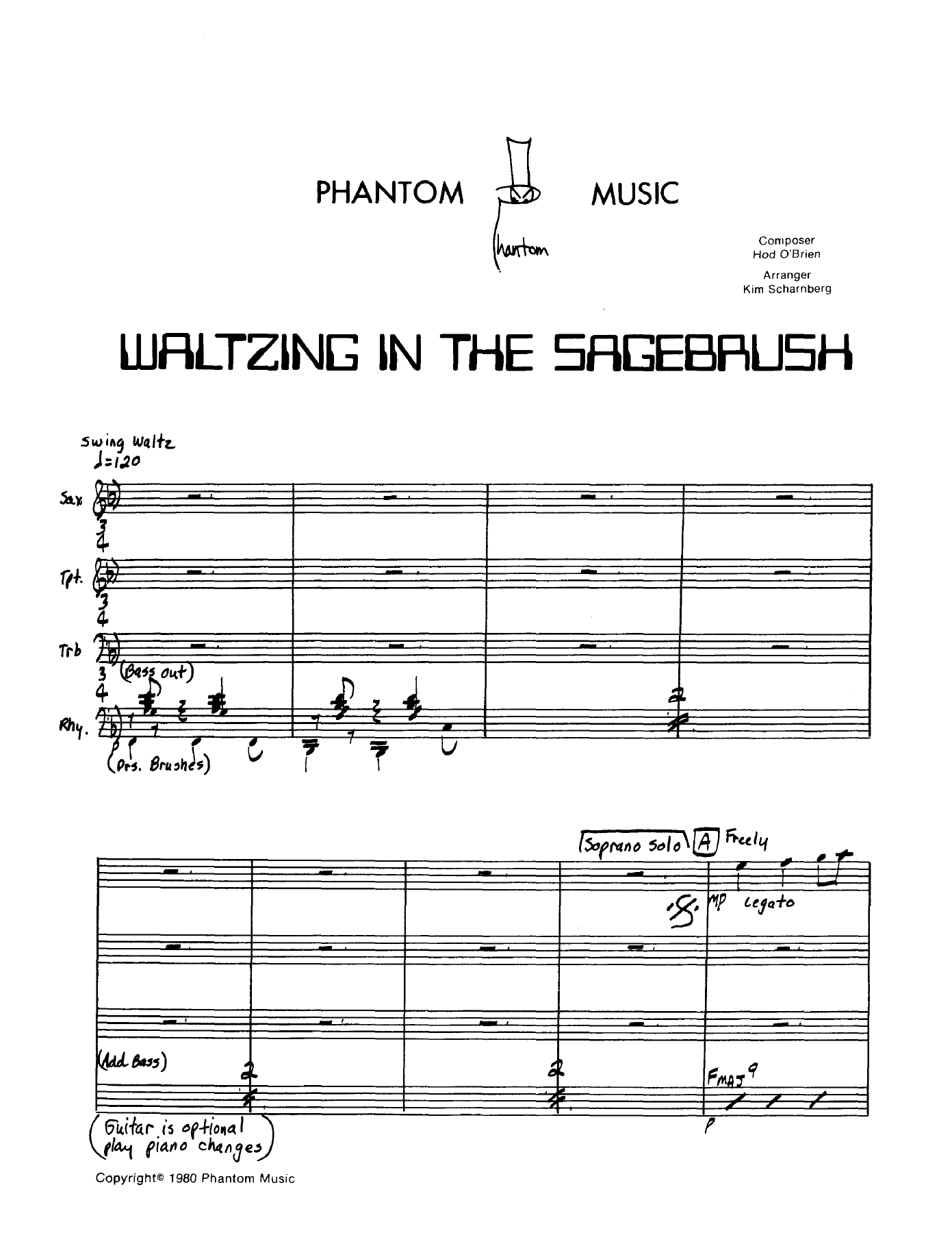 Waltzing In The Sagebrush — sheet music preview