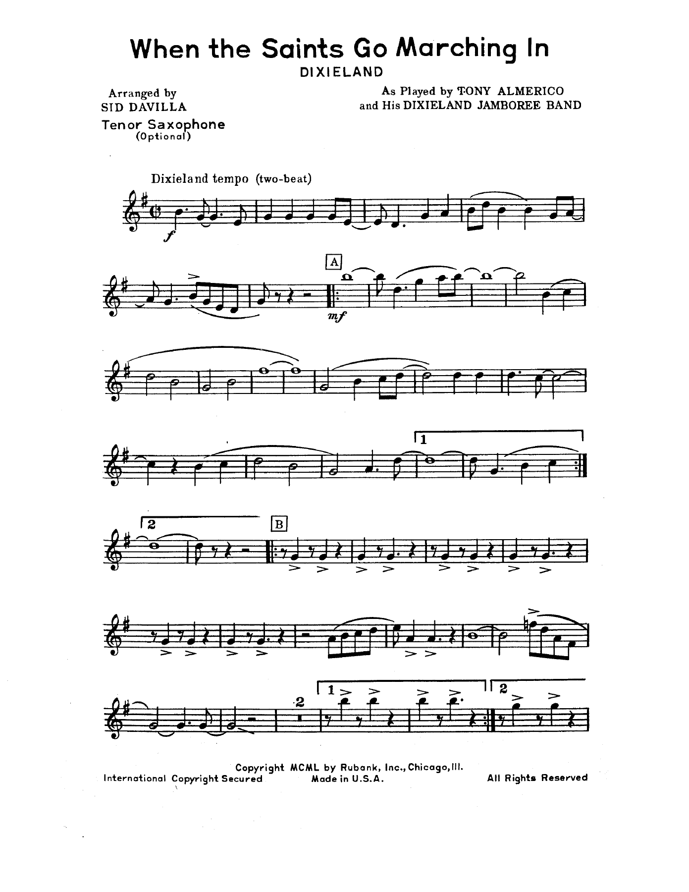 When The Saints Go Marching In - Traditional - Sid Davilla — page 3