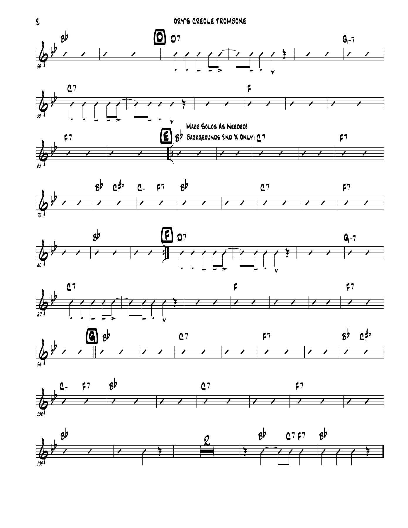 Ory's Creole Trombone Unknown — page 2