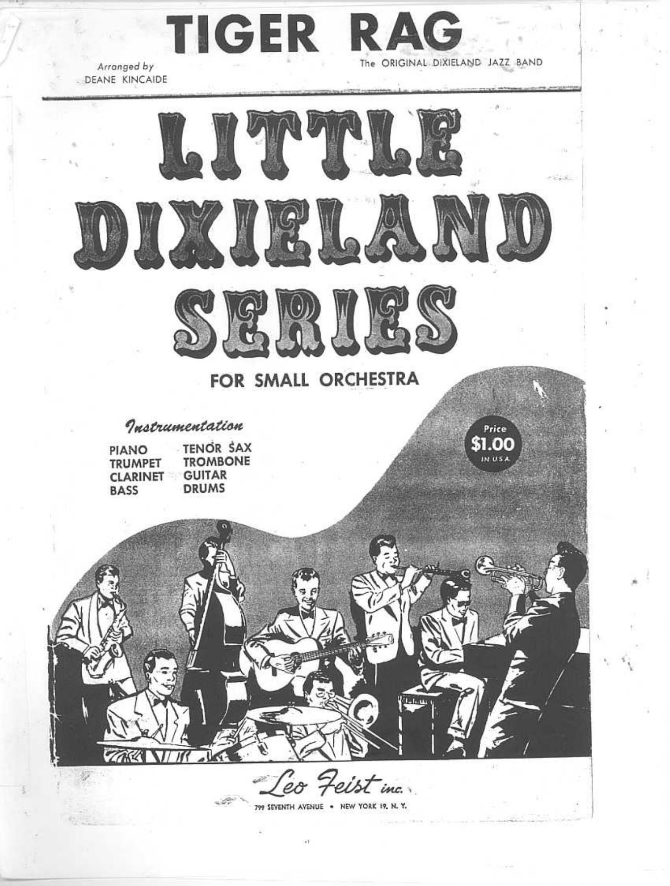 Tiger Rag — sheet music cover (first page)