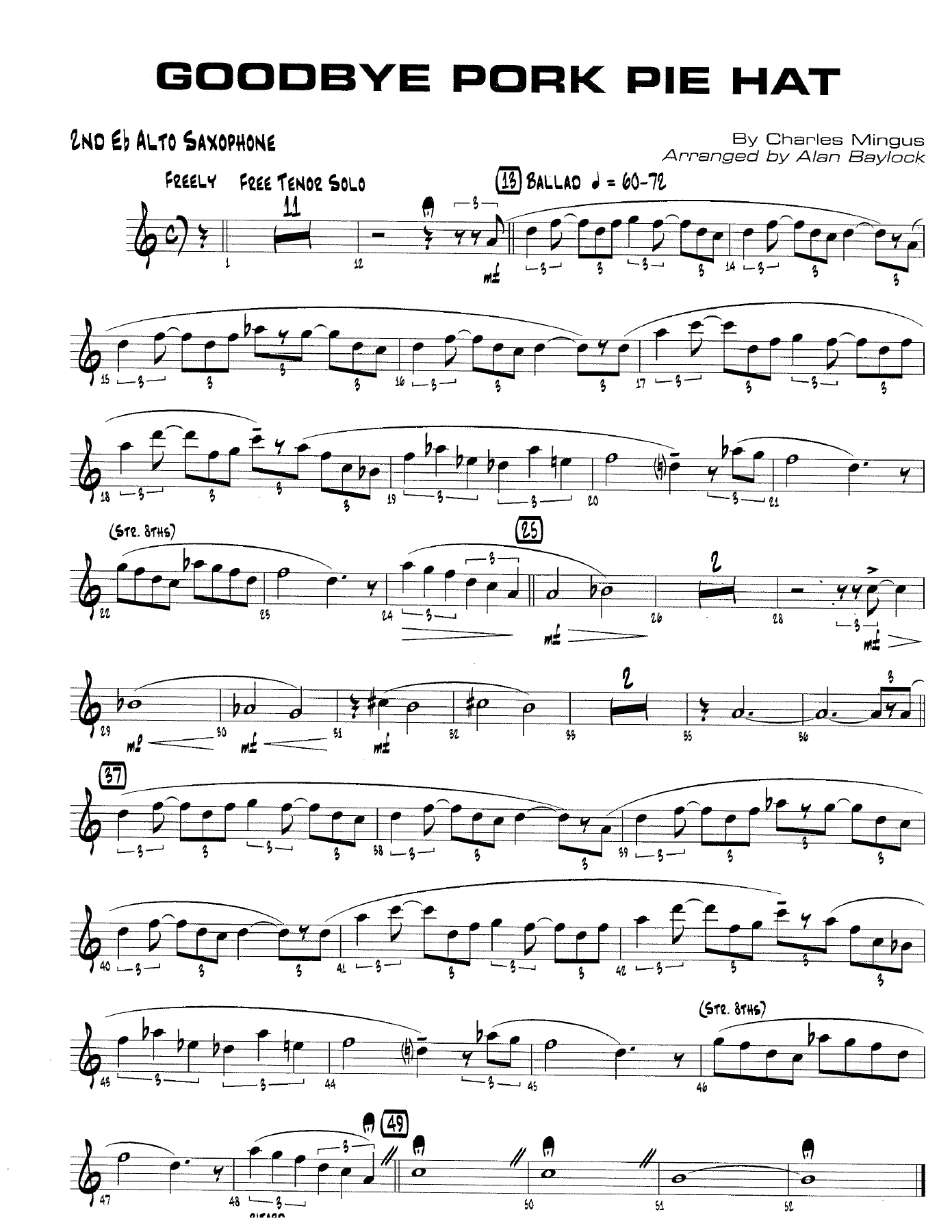 Goodbye Pork Pie Hat (A.Baylock) C.Mingus — page 2