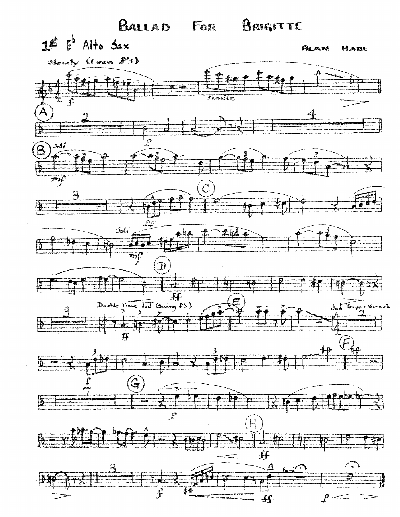 Ballad For Brigitte (A.Hare) 2 Arr. — page 2
