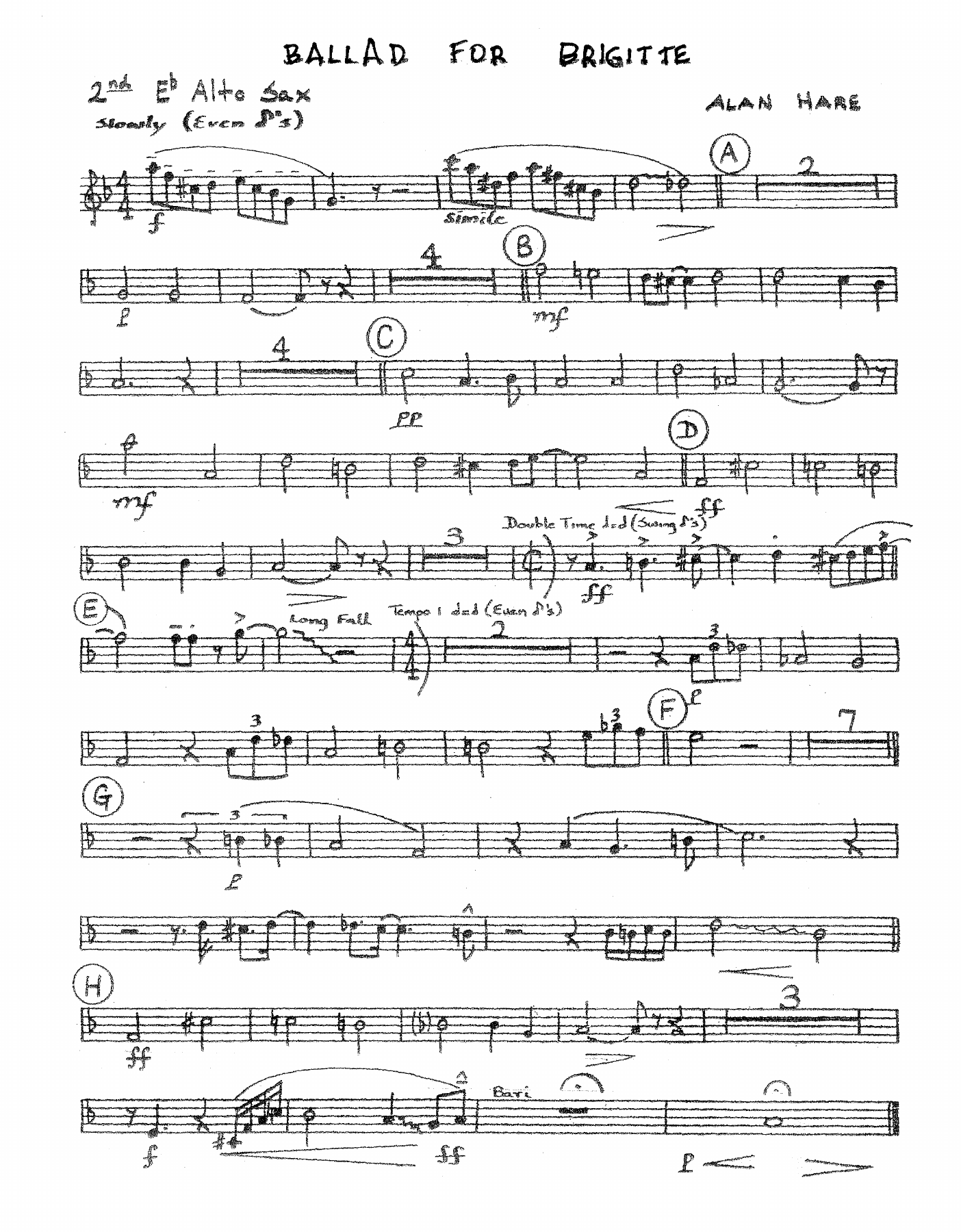 Ballad For Brigitte (A.Hare) 2 Arr. — page 3
