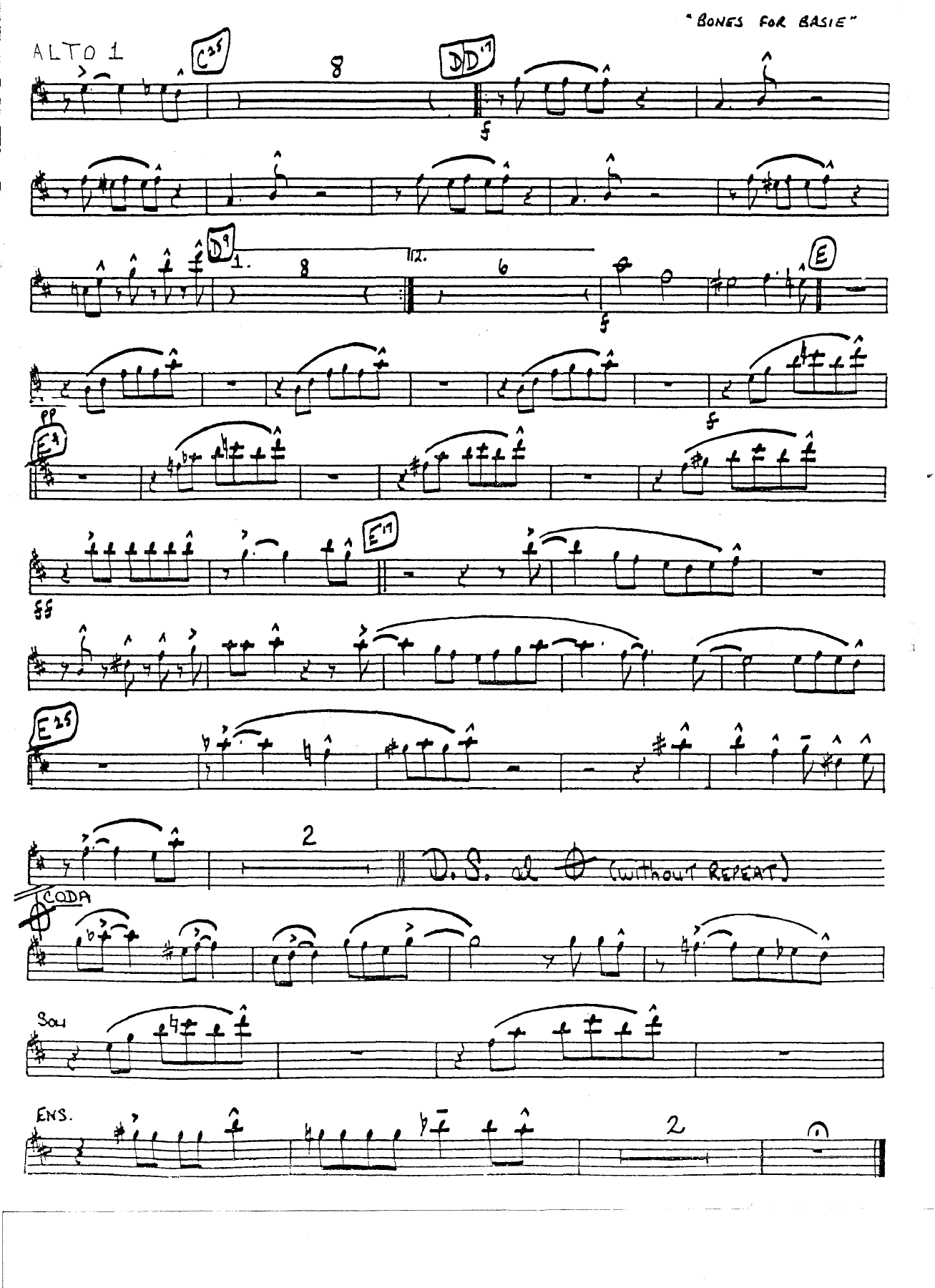 Bones For  Basie (A.Hare) 2 — page 2