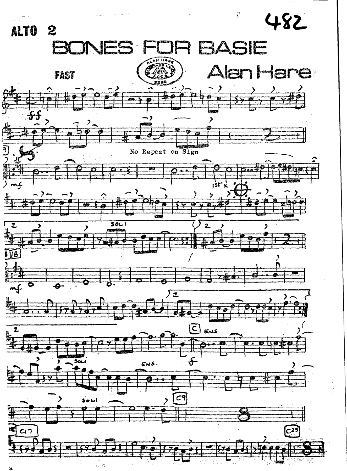 Bones For Basie (A.Hare) MP3 — page 3
