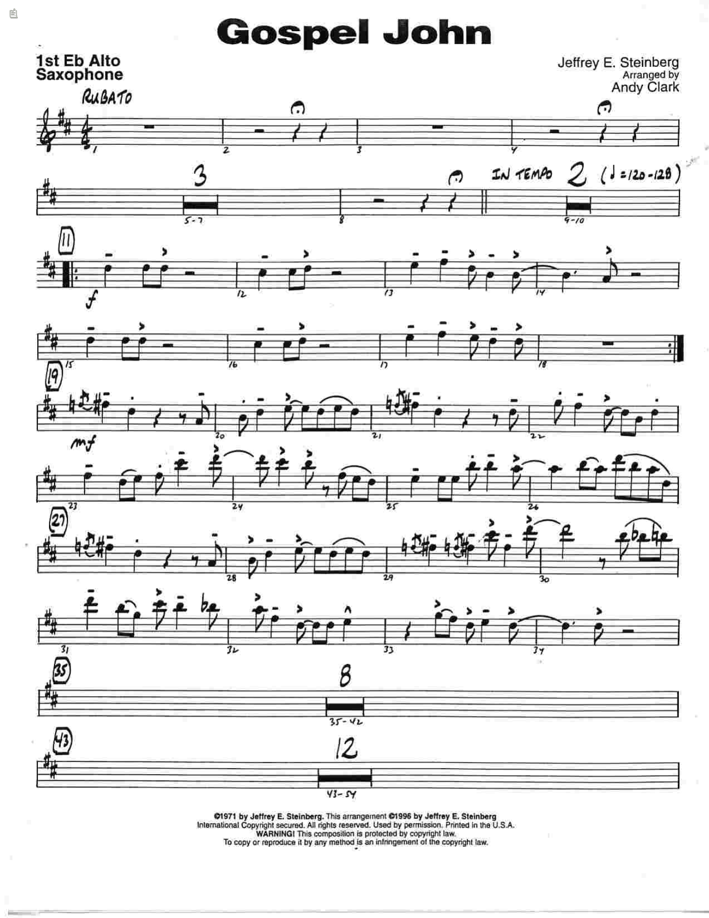 Gospel John — sheet music cover (first page)