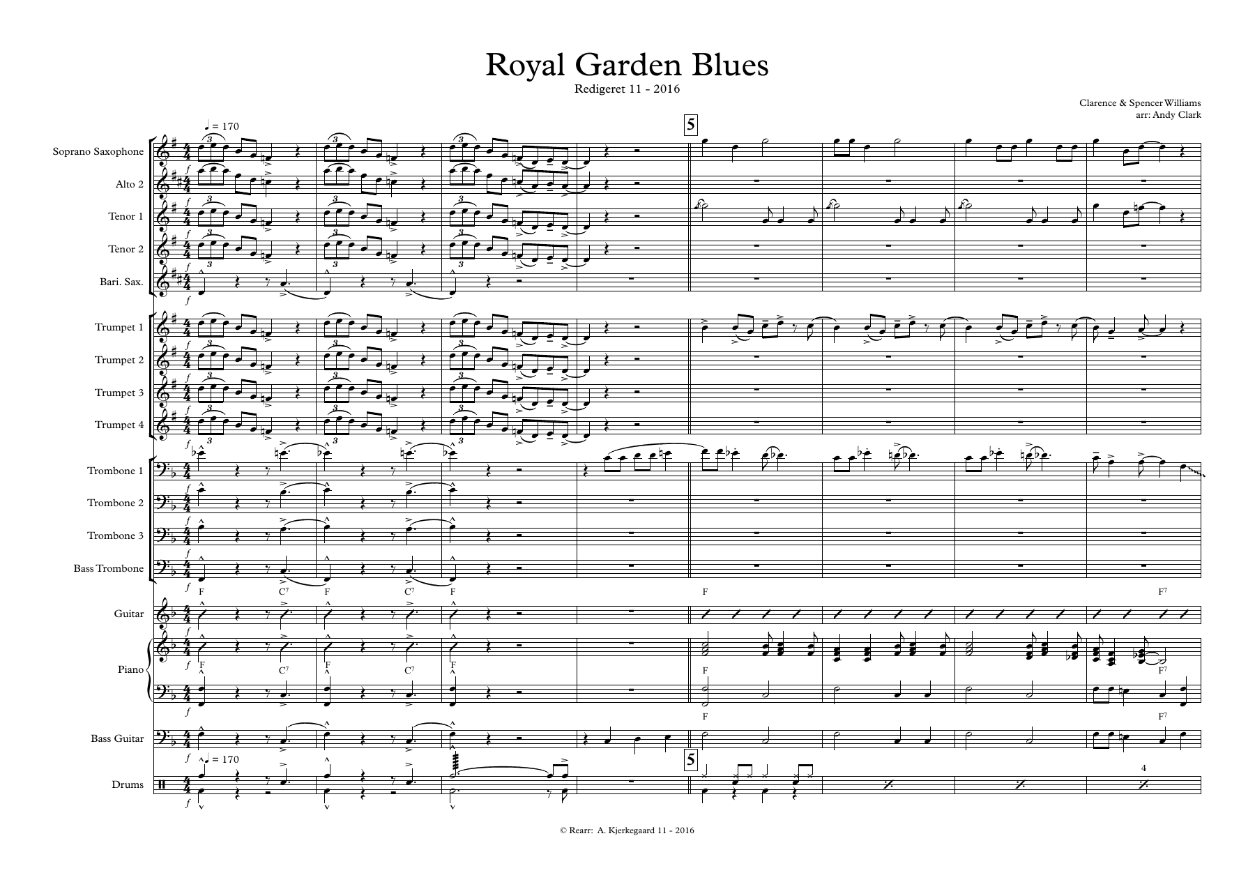 Royal Garden Blues — sheet music cover (first page)