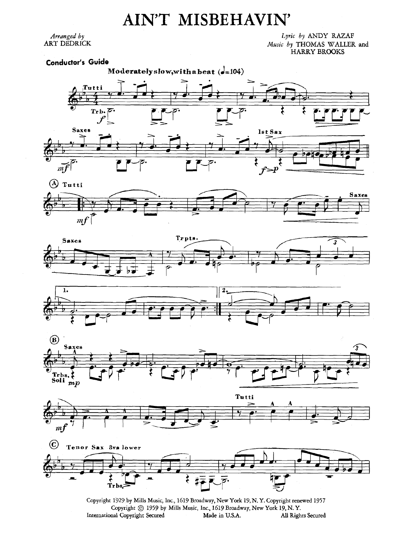 Ain't Misbehavin' (A.Dedrick) voc — page 2