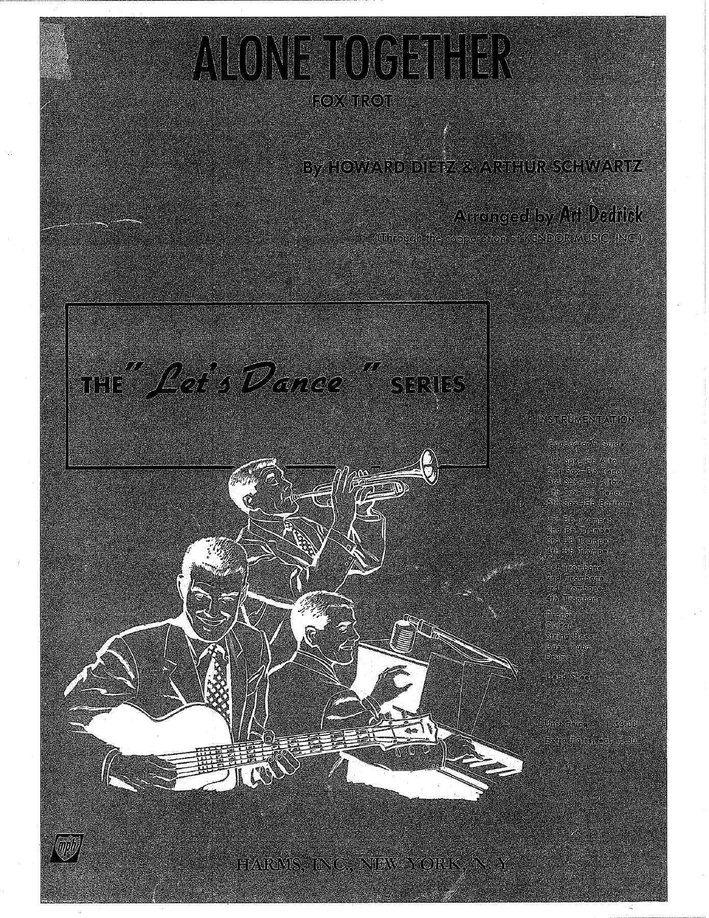 Alone Together — sheet music cover (first page)