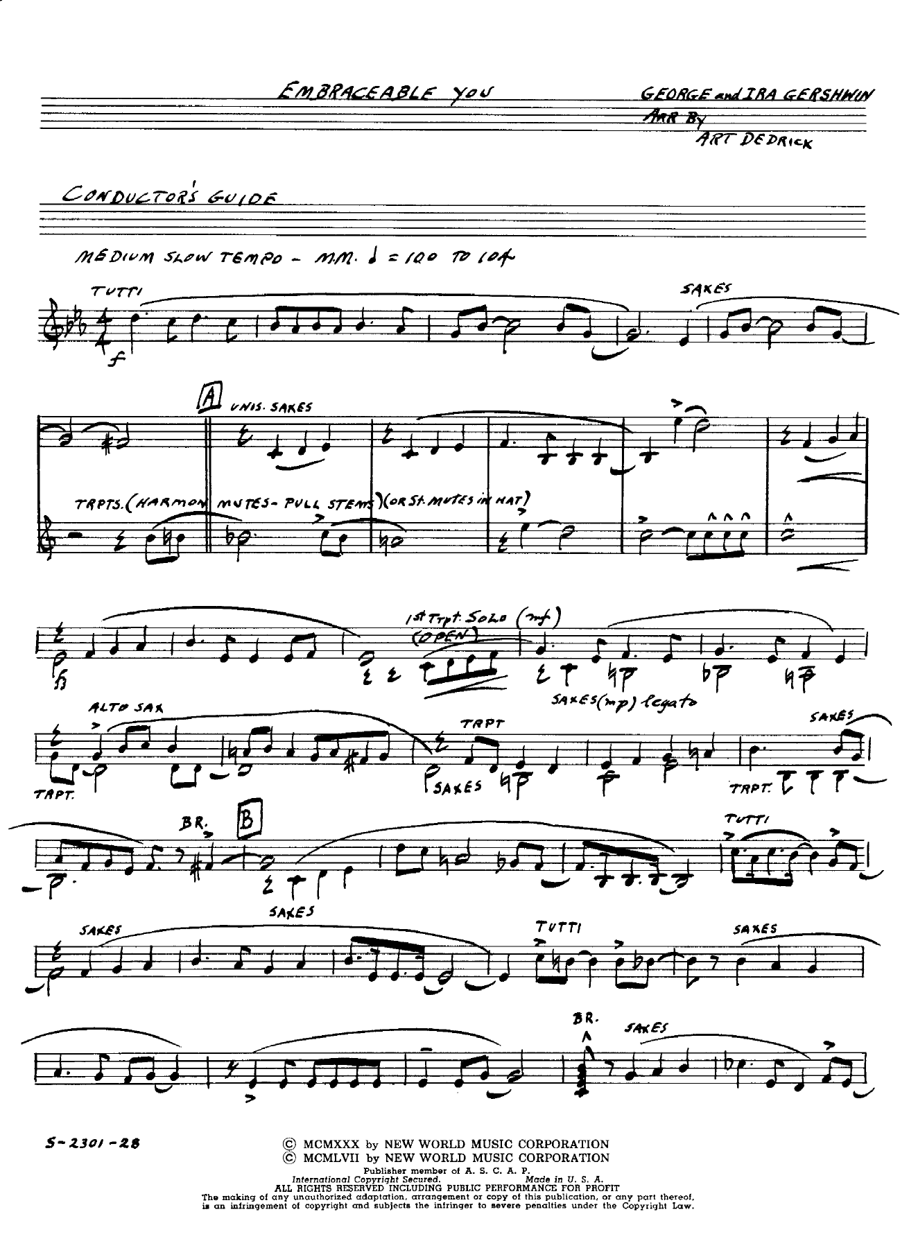 Embraceable You — sheet music cover (first page)